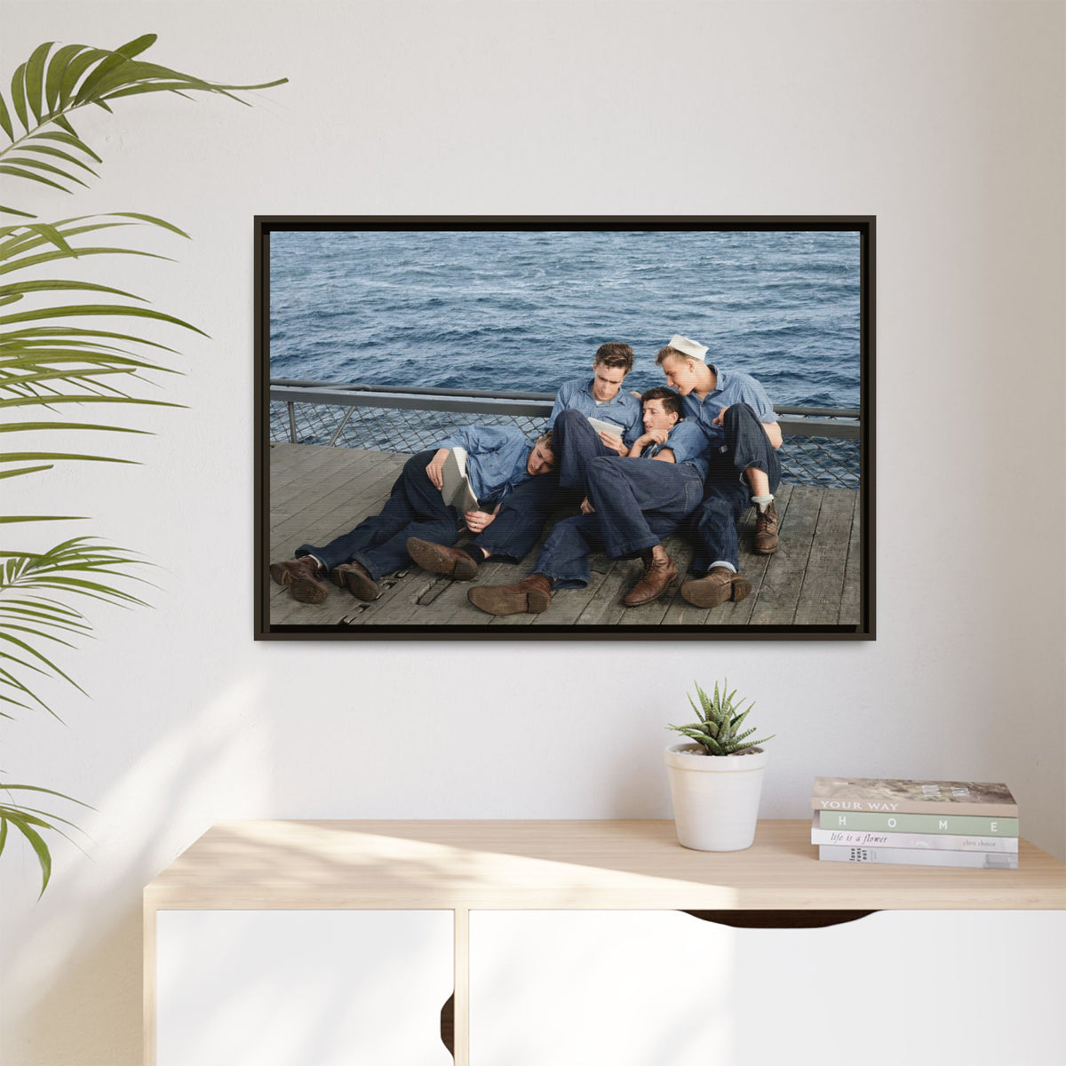 hommes 025 | Framed Vintage Photo - Matte Canvas
