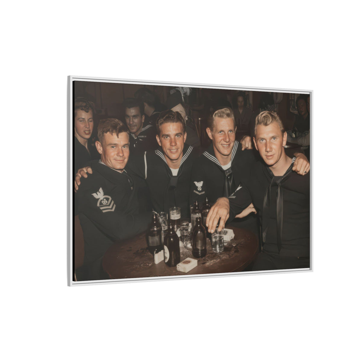 hommes 007 | Framed Vintage Photo - Matte Canvas2