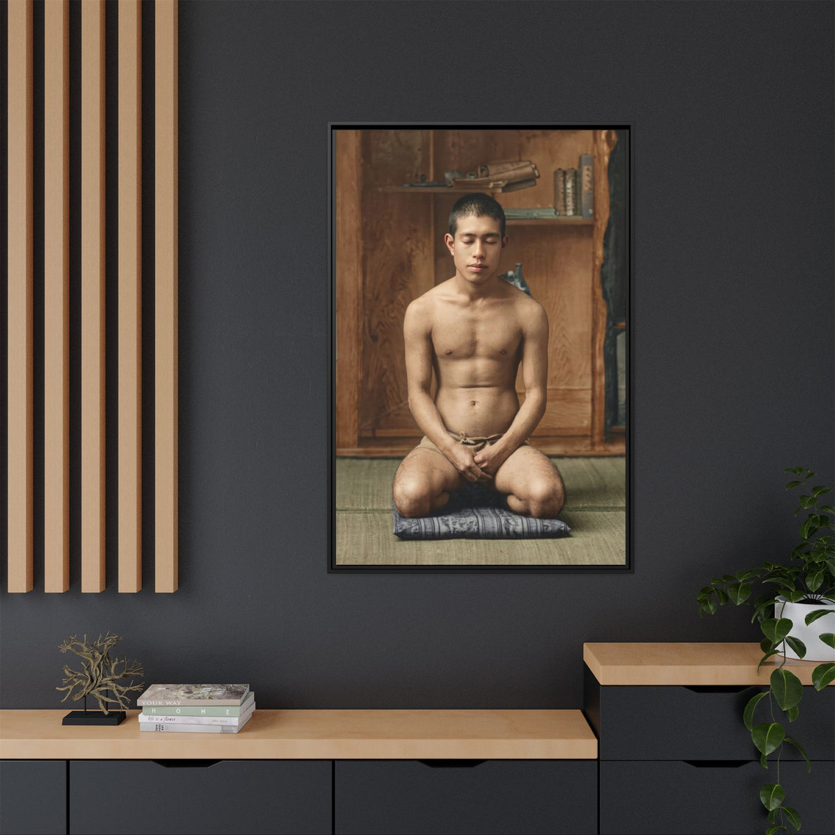 celibataire 025 | Framed Vintage Photo - Matte Canvas