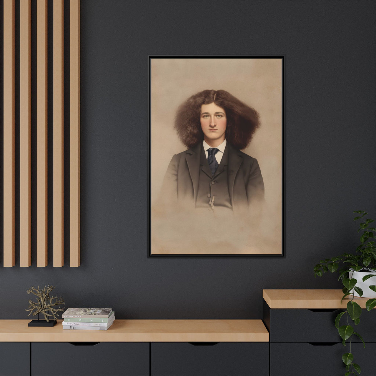 celibataire 033 | Framed Vintage Photo - Matte Canvas