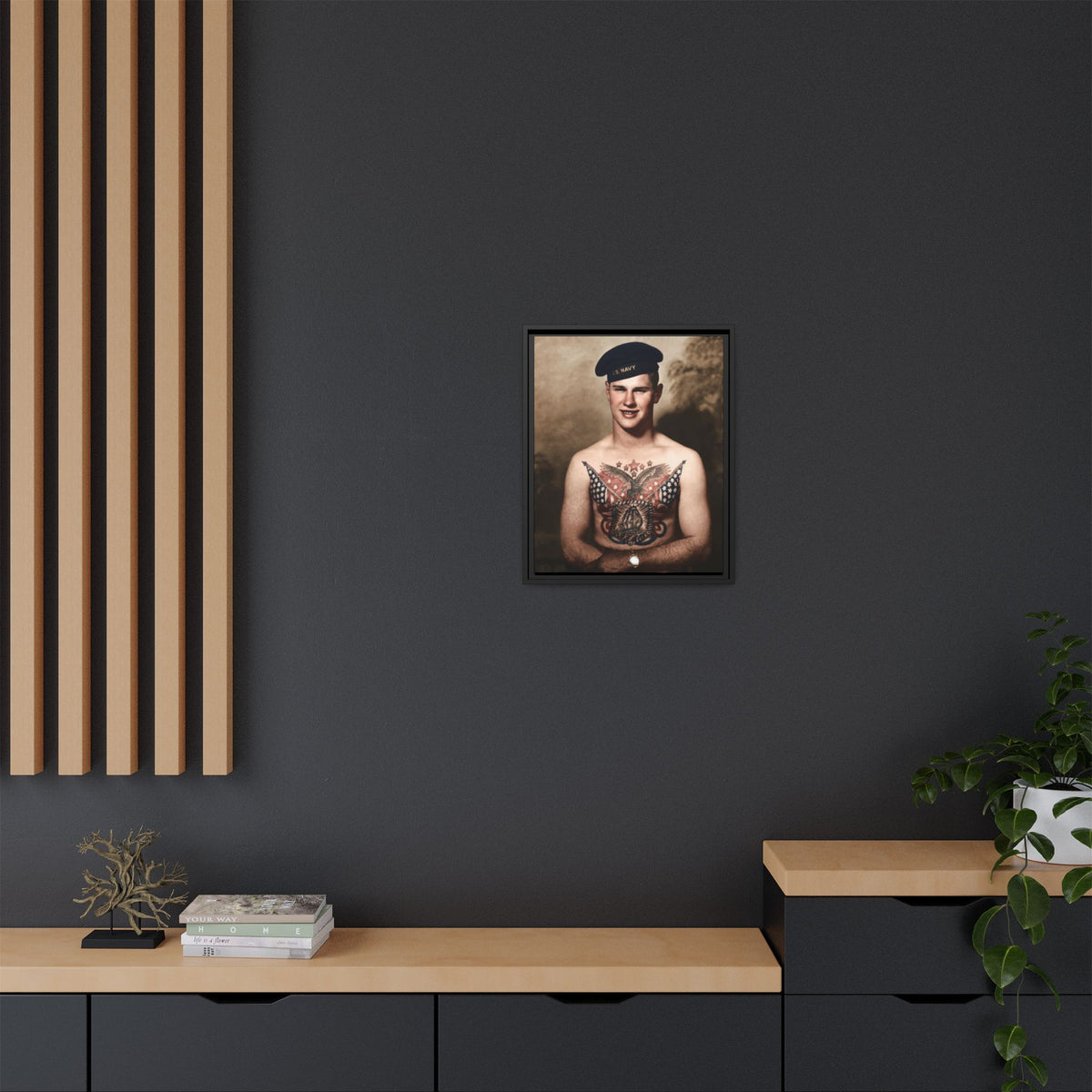 celibataire 037 | Framed Vintage Photo - Matte Canvas