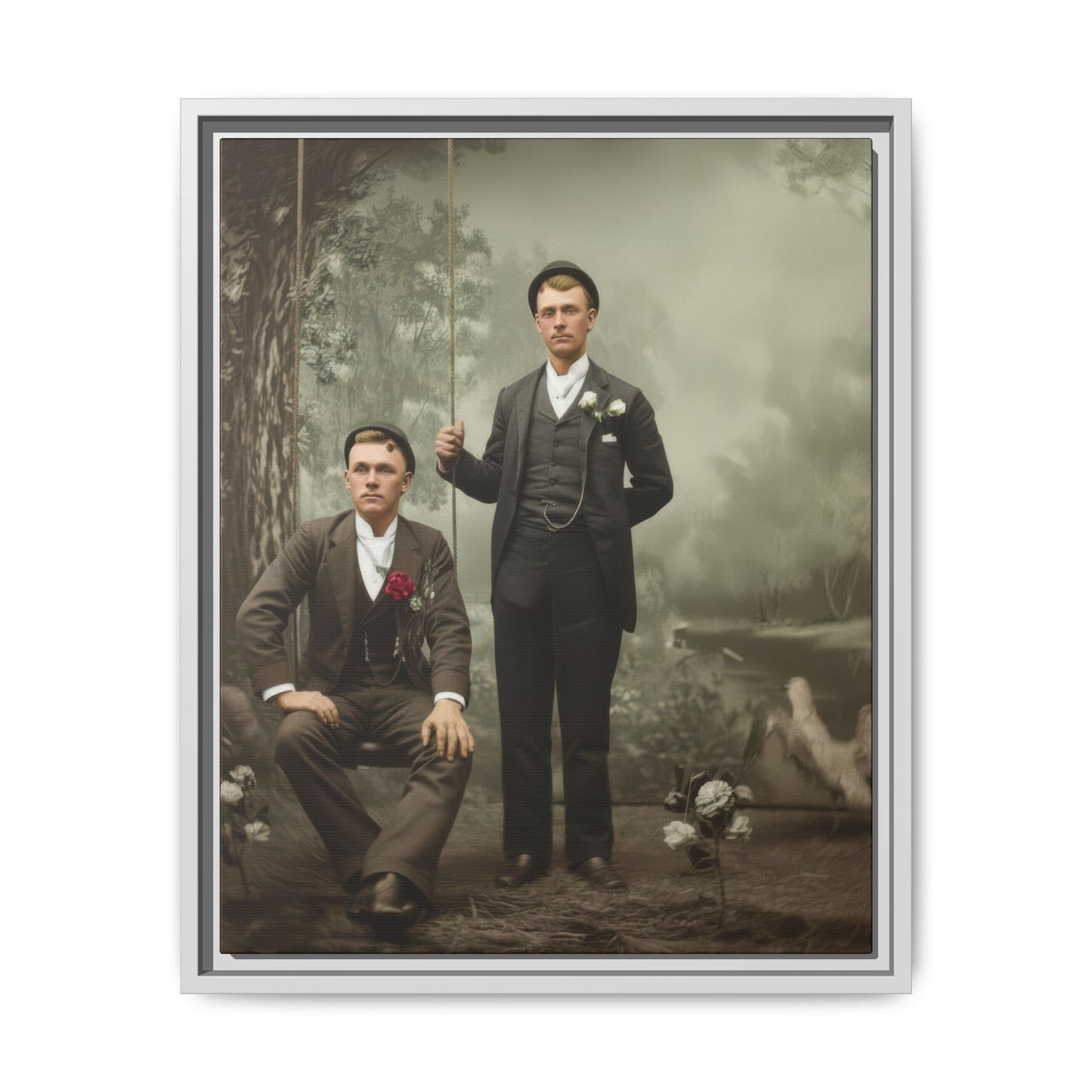 paire 008 | Framed Vintage Photo - Matte Canvas