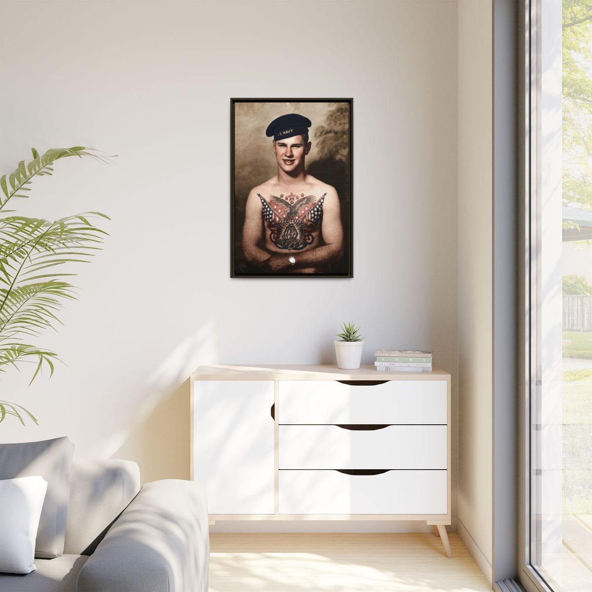 celibataire 037 | Framed Vintage Photo - Matte Canvas