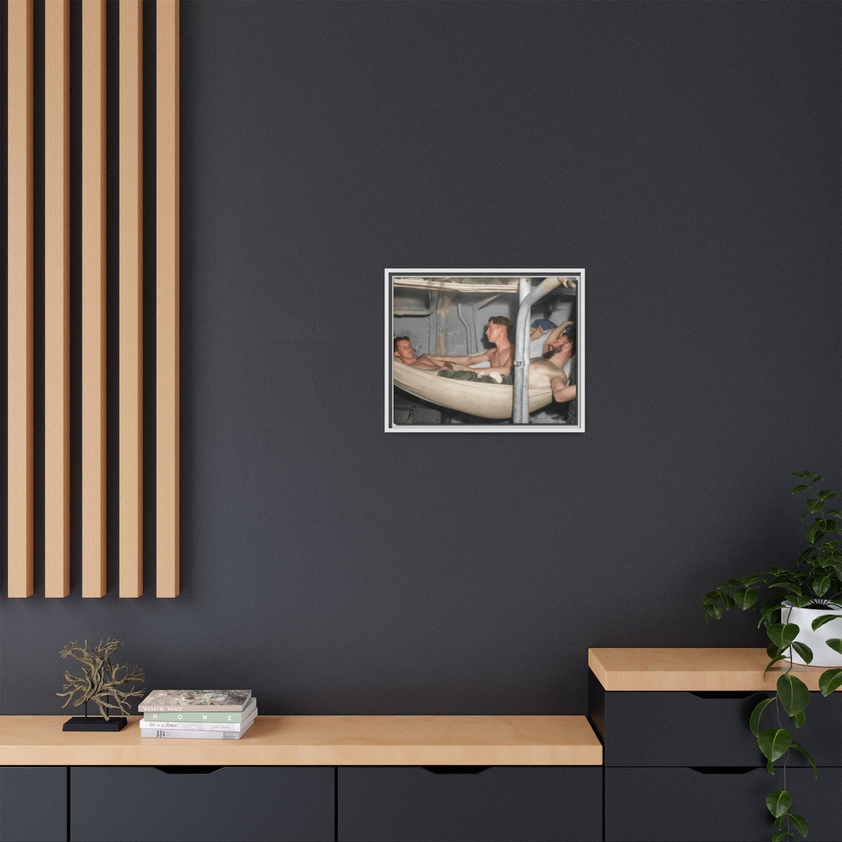 hommes 004 | Framed Vintage Photo - Matte Canvas