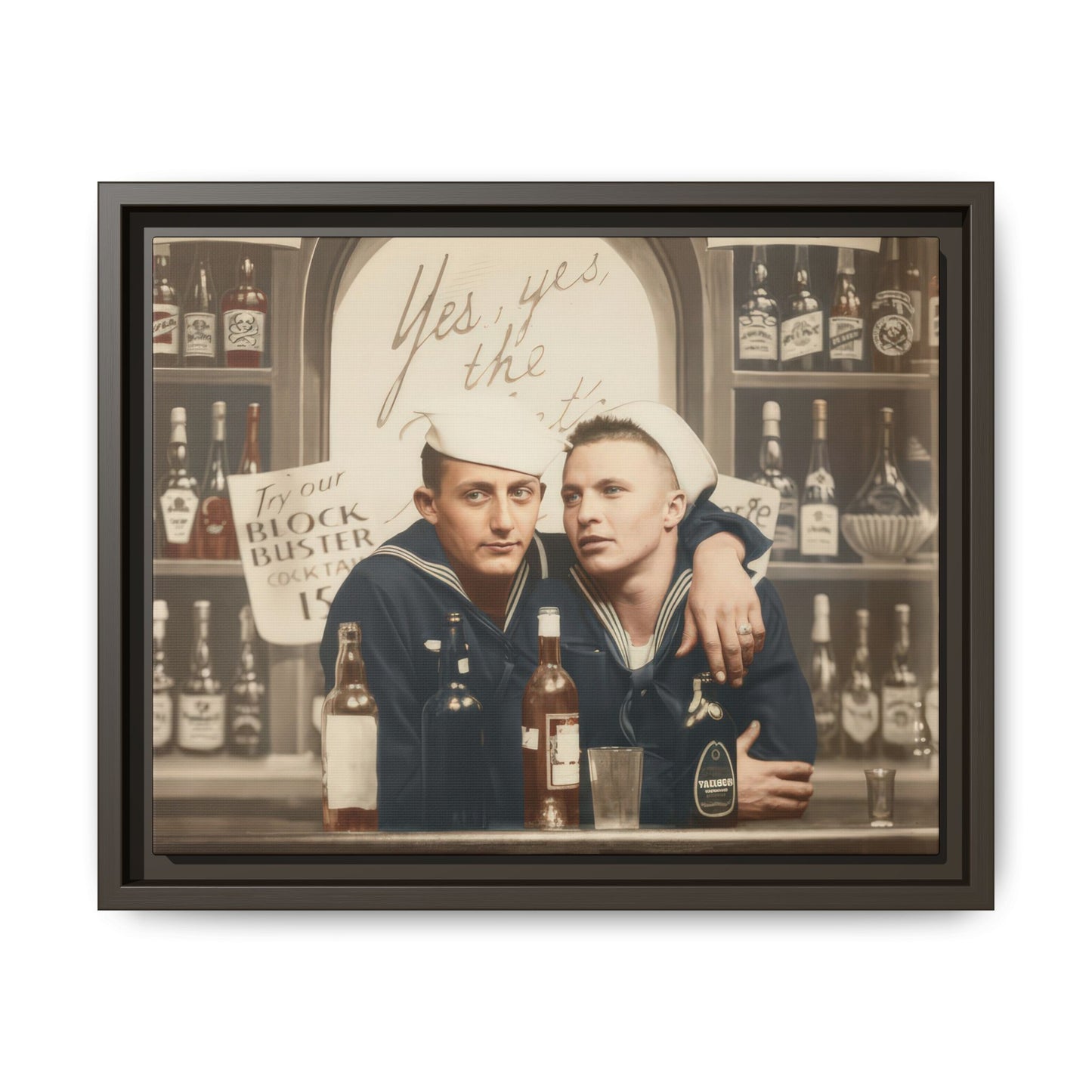 paire 048 | Framed Vintage Photo - Matte Canvas