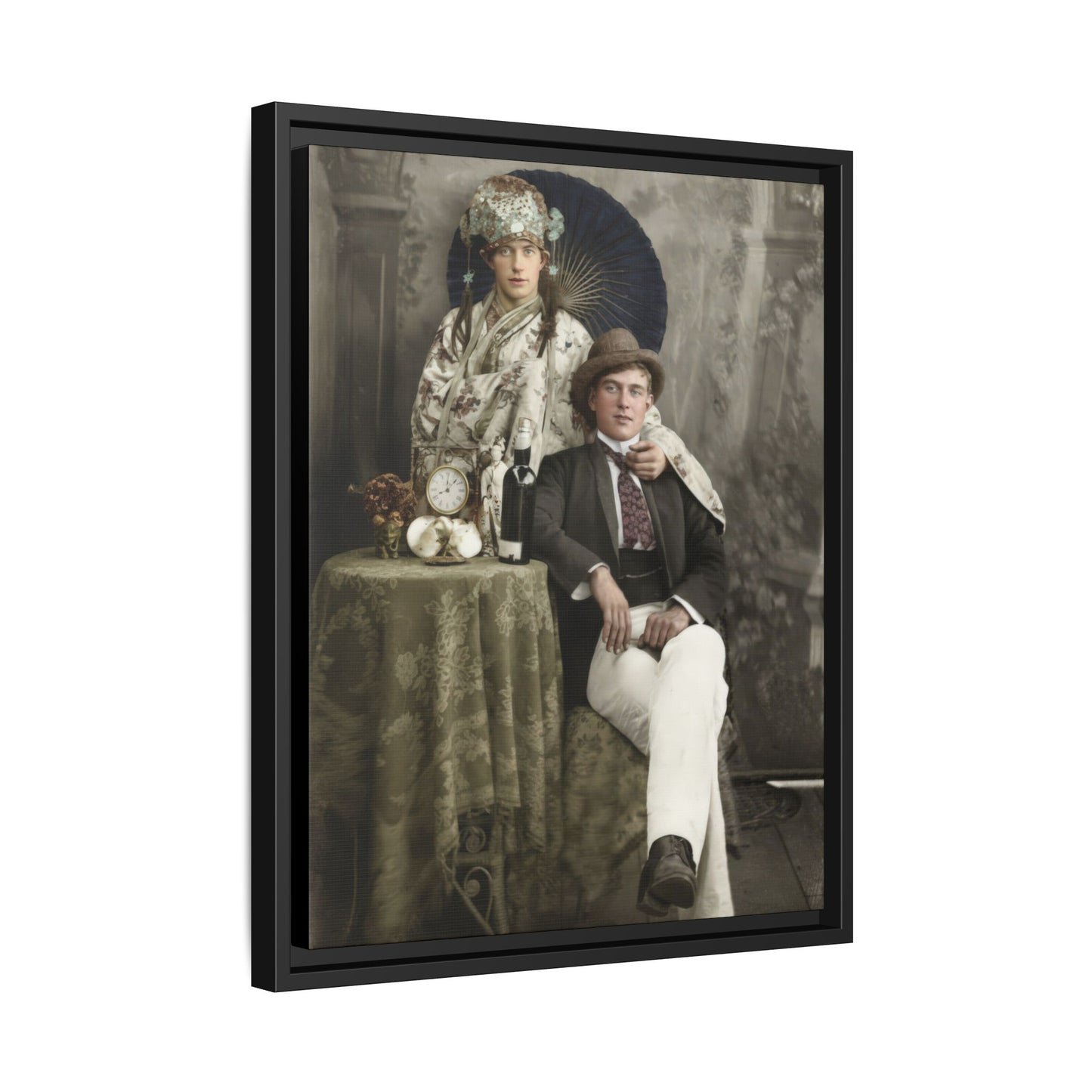 paire 009 | Framed Vintage Photo - Matte Canvas