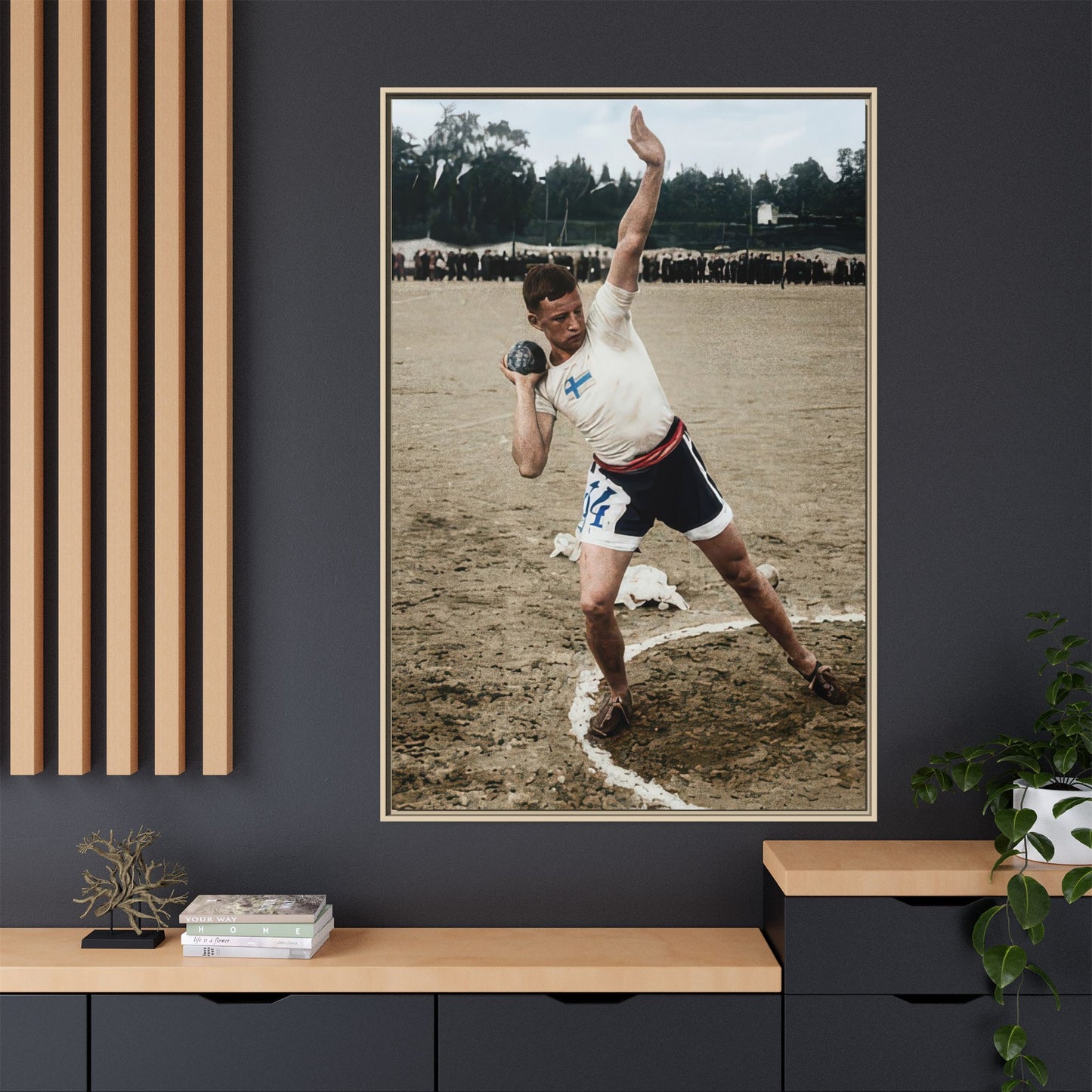 athlétisme 037 | Framed Vintage Photo - Matte Canvas