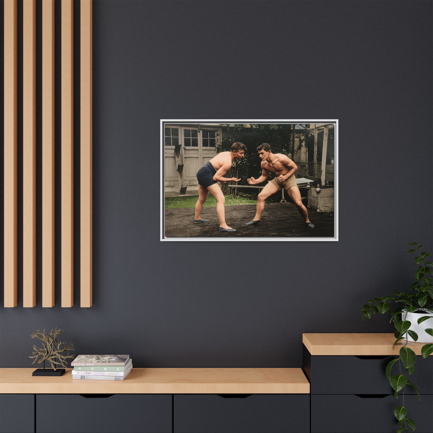 athlétisme 033 | Framed Vintage Photo - Matte Canvas