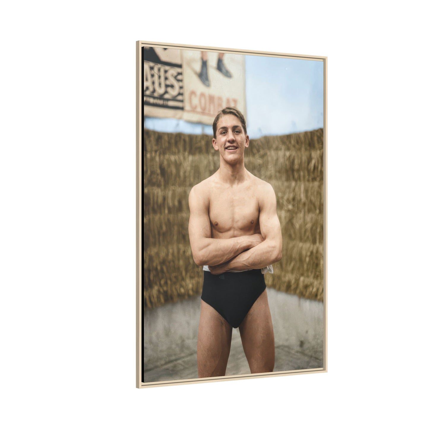 athlétisme 047 | Framed Vintage Photo - Matte Canvas