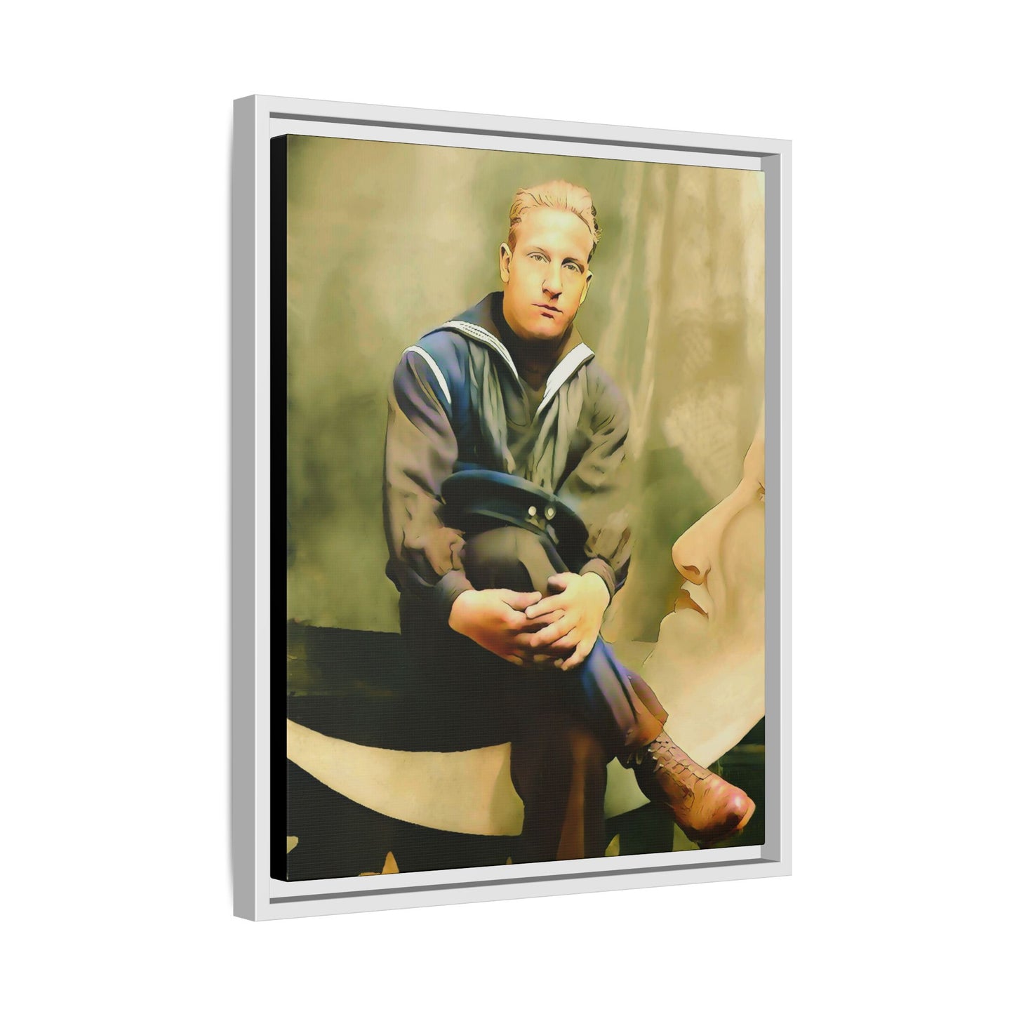 celibataire 016 | Framed Vintage Photo - Matte Canvas