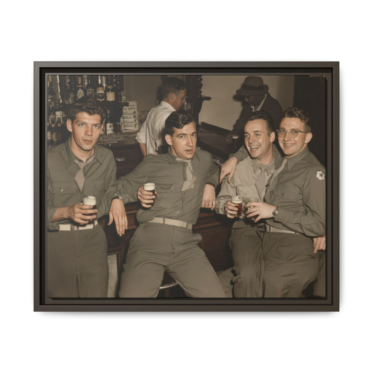 hommes 030 | Framed Vintage Photo - Matte Canvas