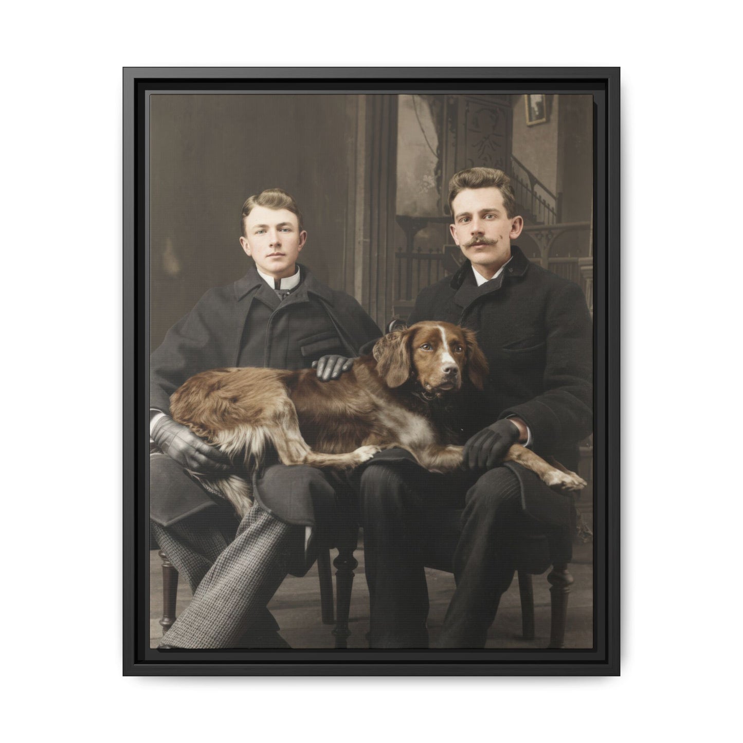 paire 039 | Framed Vintage Photo - Matte Canvas