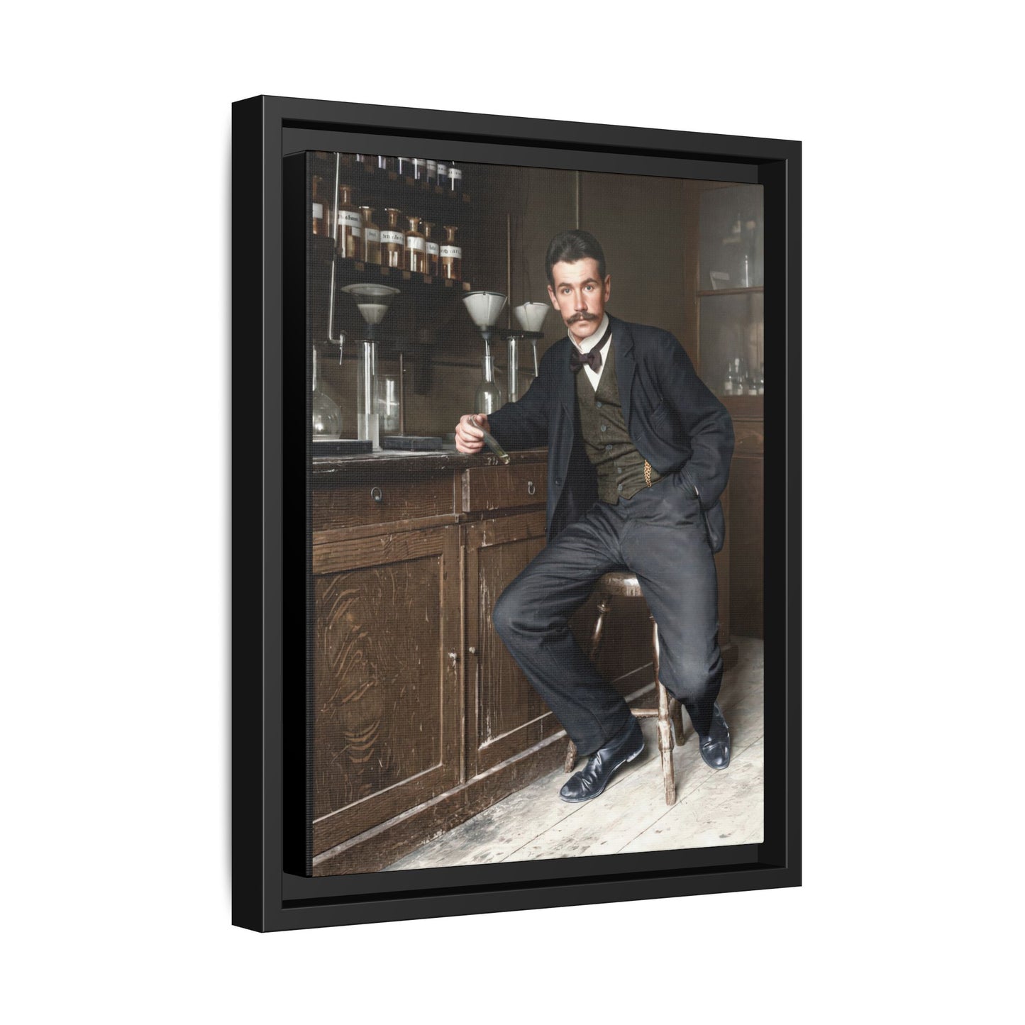 celibataire 024 | Framed Vintage Photo - Matte Canvas