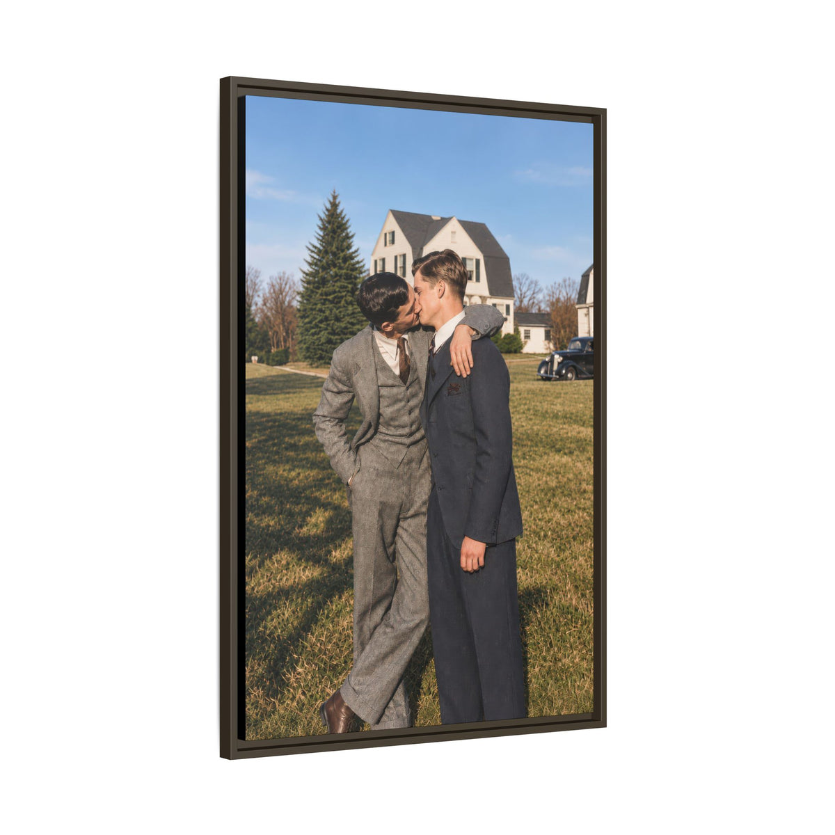 paire 005 | Framed Vintage Photo - Matte Canvas
