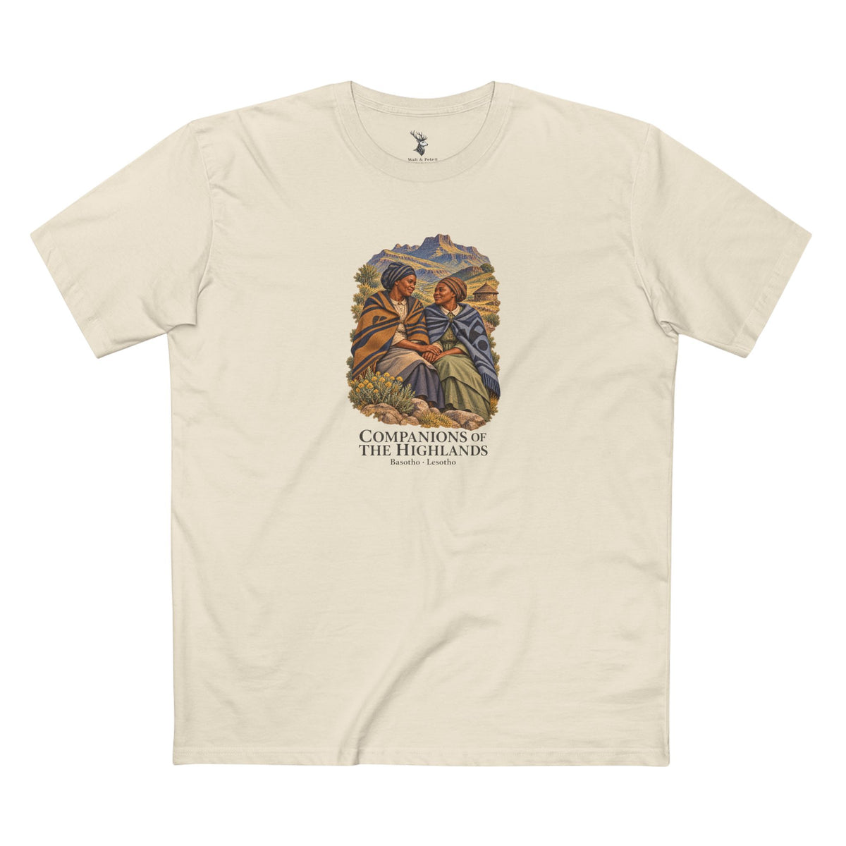 Companions of the Highlands | Basotho-Inspired Vintage Art T-Shirt