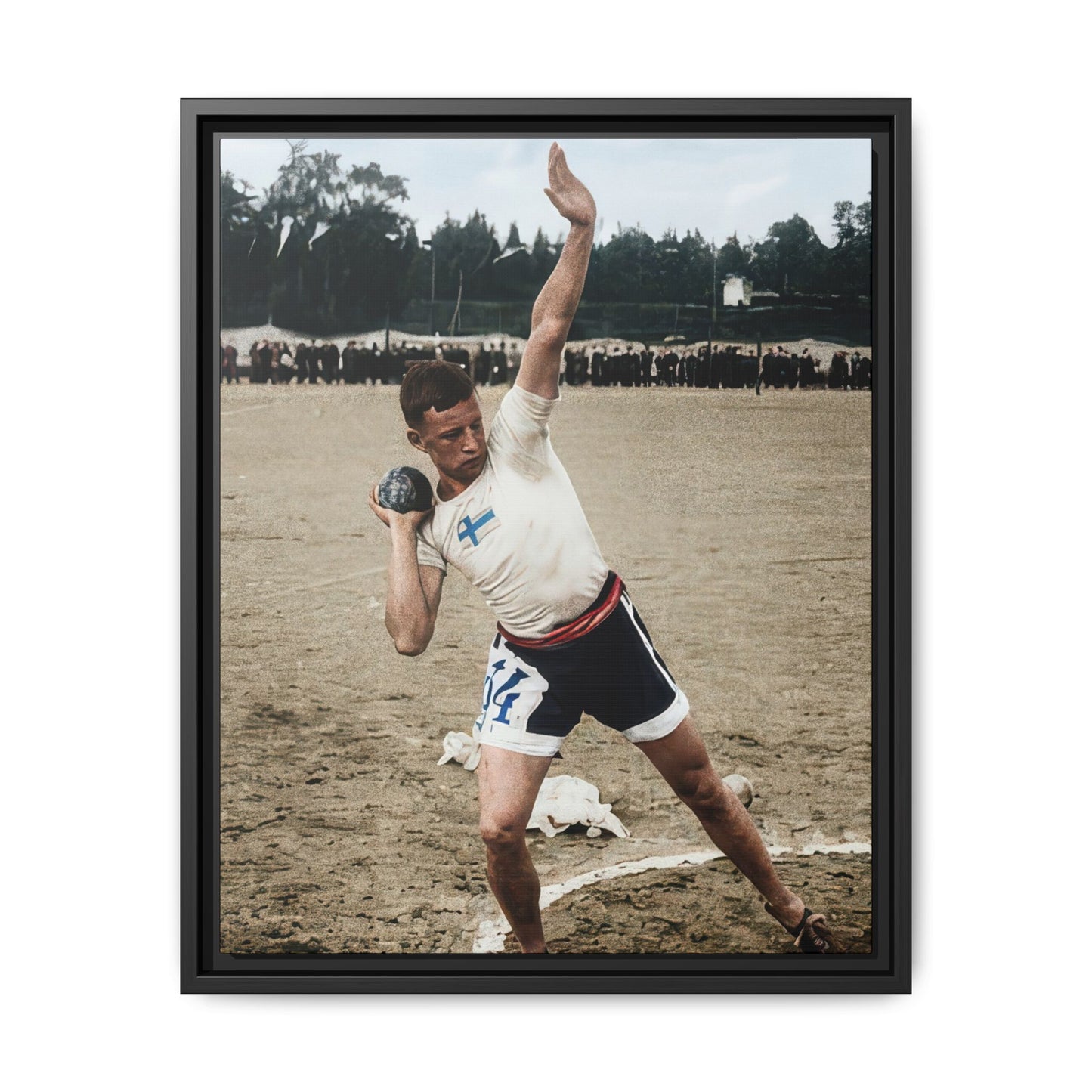 athlétisme 037 | Framed Vintage Photo - Matte Canvas