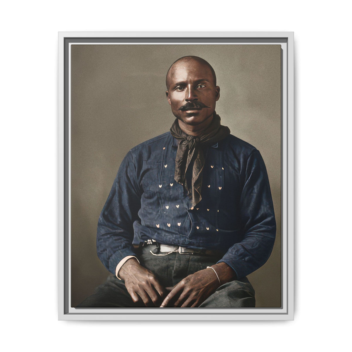 celibataire 017 | Framed Vintage Photo - Matte Canvas
