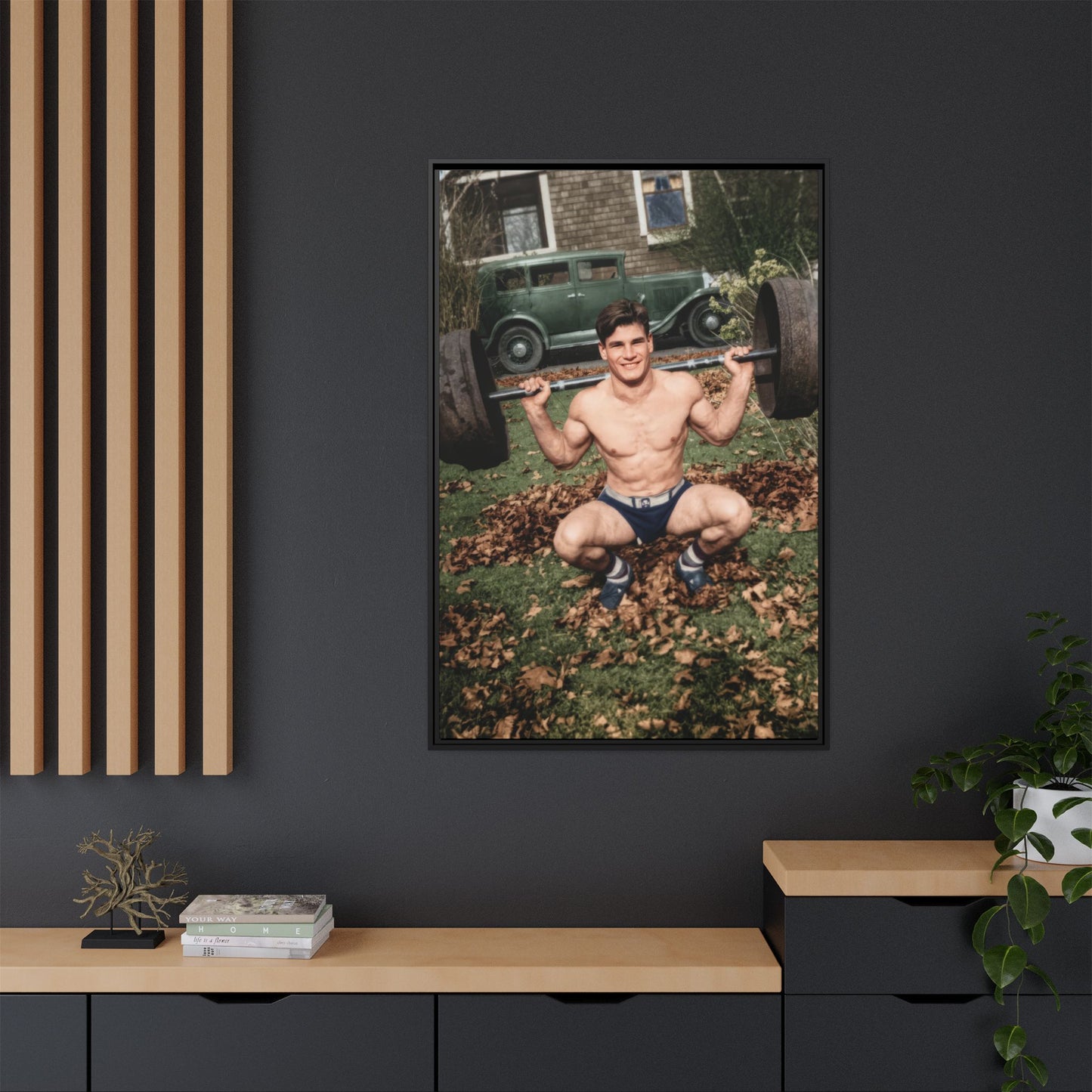 athlétisme 051 | Framed Vintage Photo - Matte Canvas