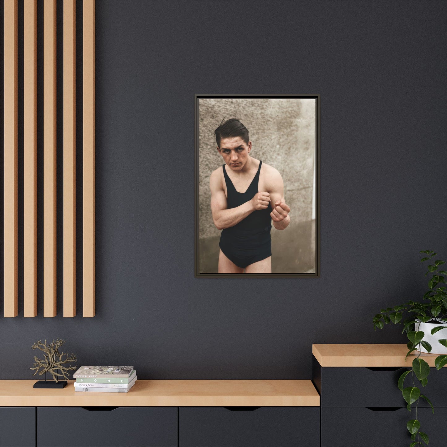 athlétisme 048 | Framed Vintage Photo - Matte Canvas