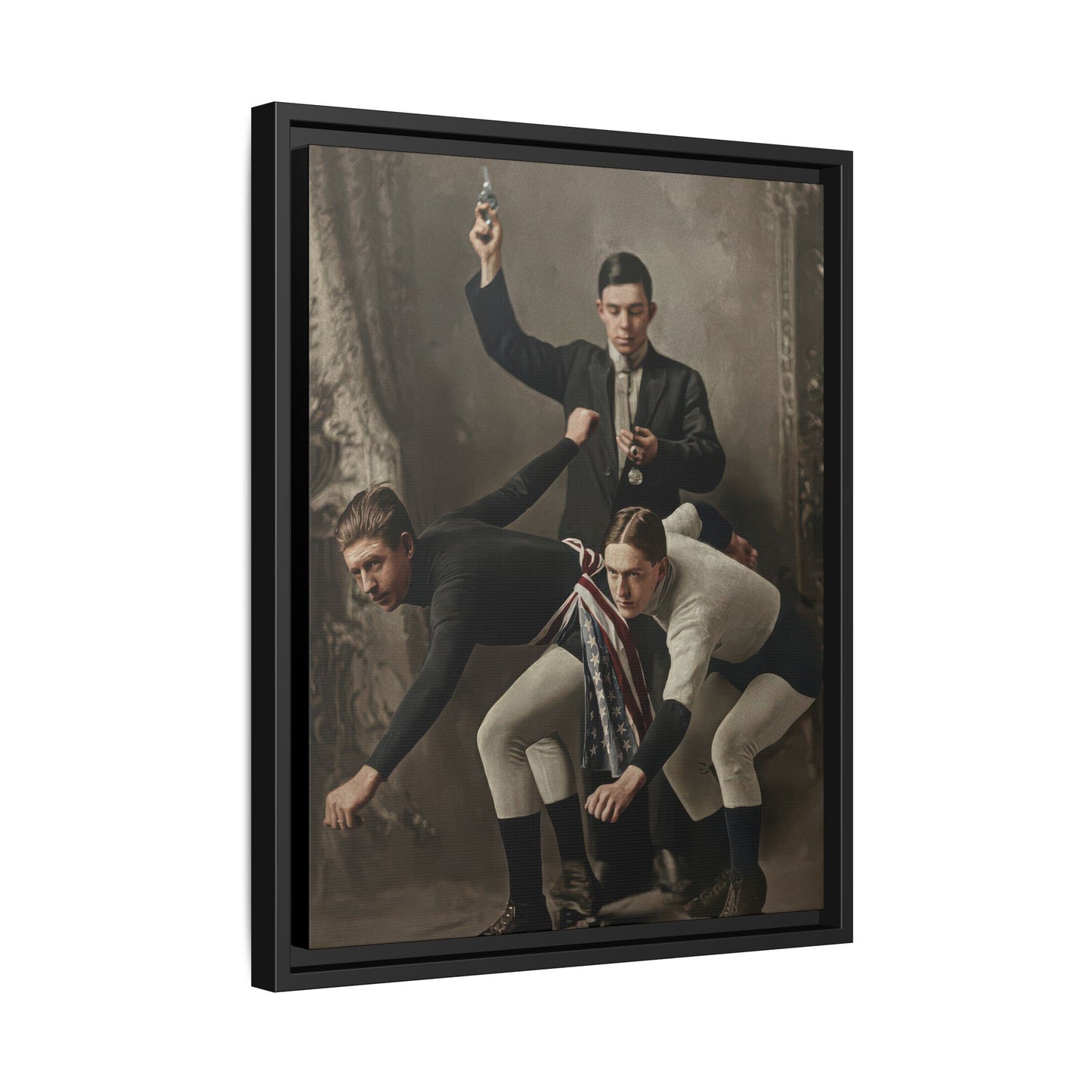 athlétisme 020 | Framed Vintage Photo - Matte Canvas