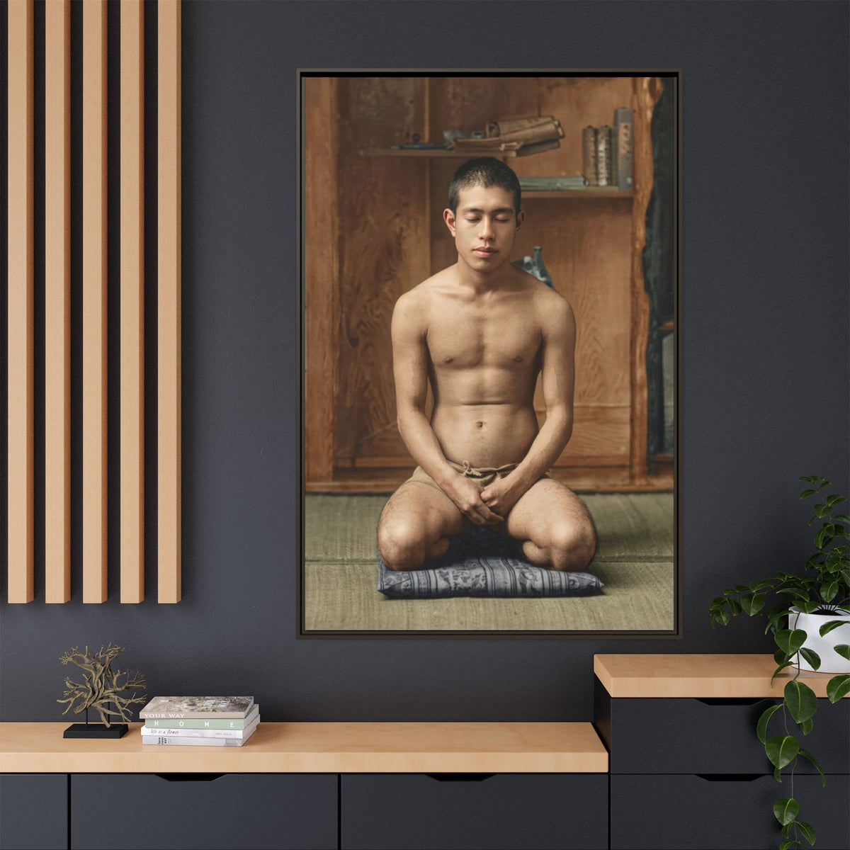 celibataire 025 | Framed Vintage Photo - Matte Canvas