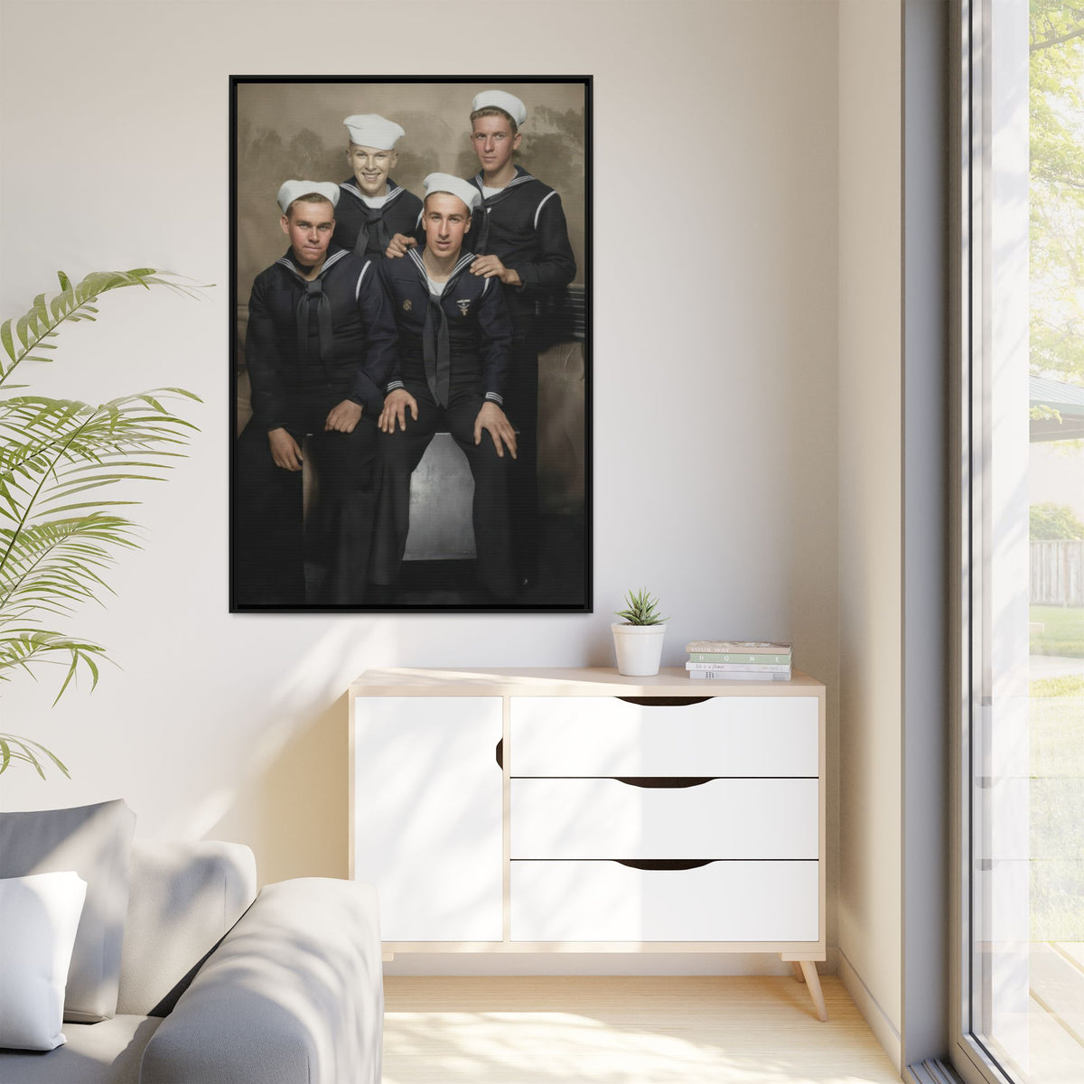 hommes 011 | Framed Vintage Photo - Matte Canvas