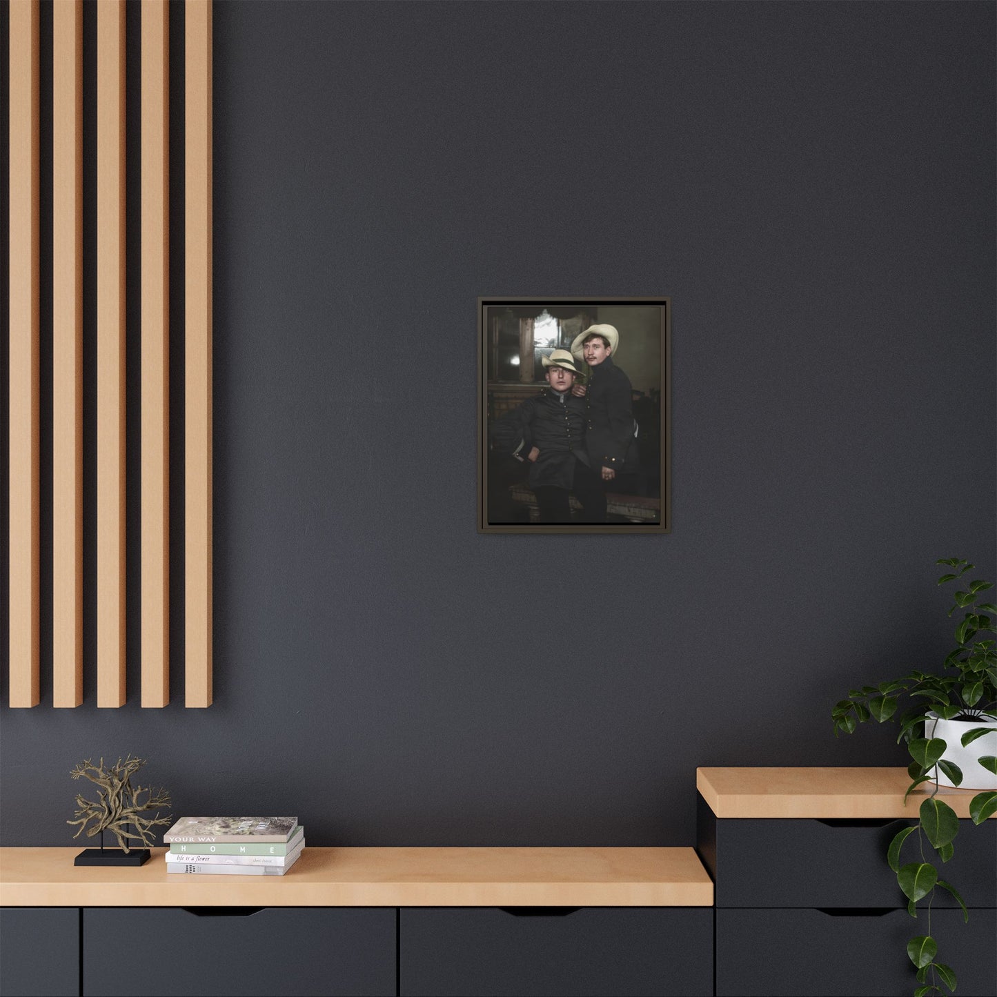 paire 056 | Framed Vintage Photo - Matte Canvas