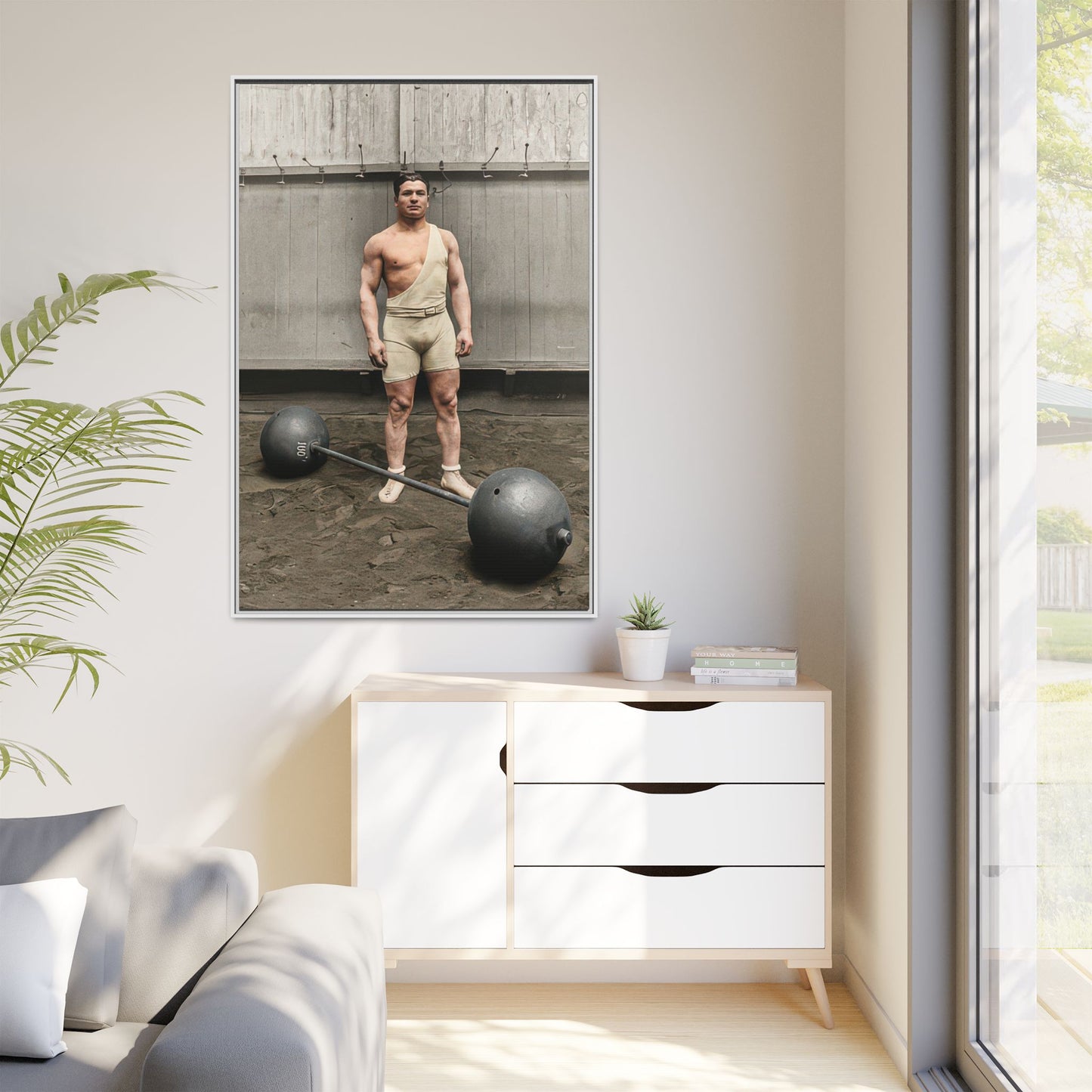 athlétisme 050 | Framed Vintage Photo - Matte Canvas