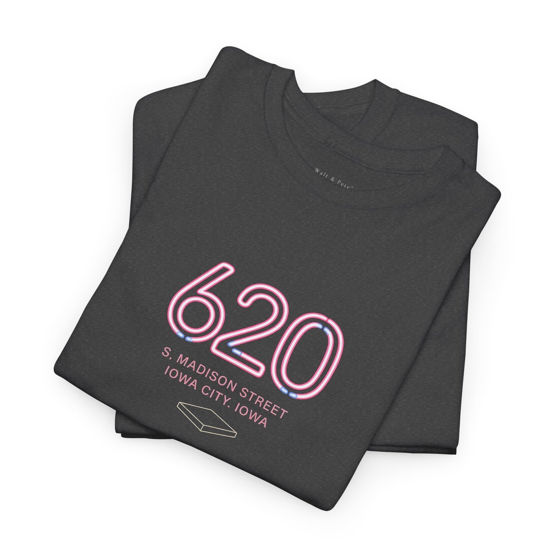 620 Iowa City historic gay bar neon t-shirt design 