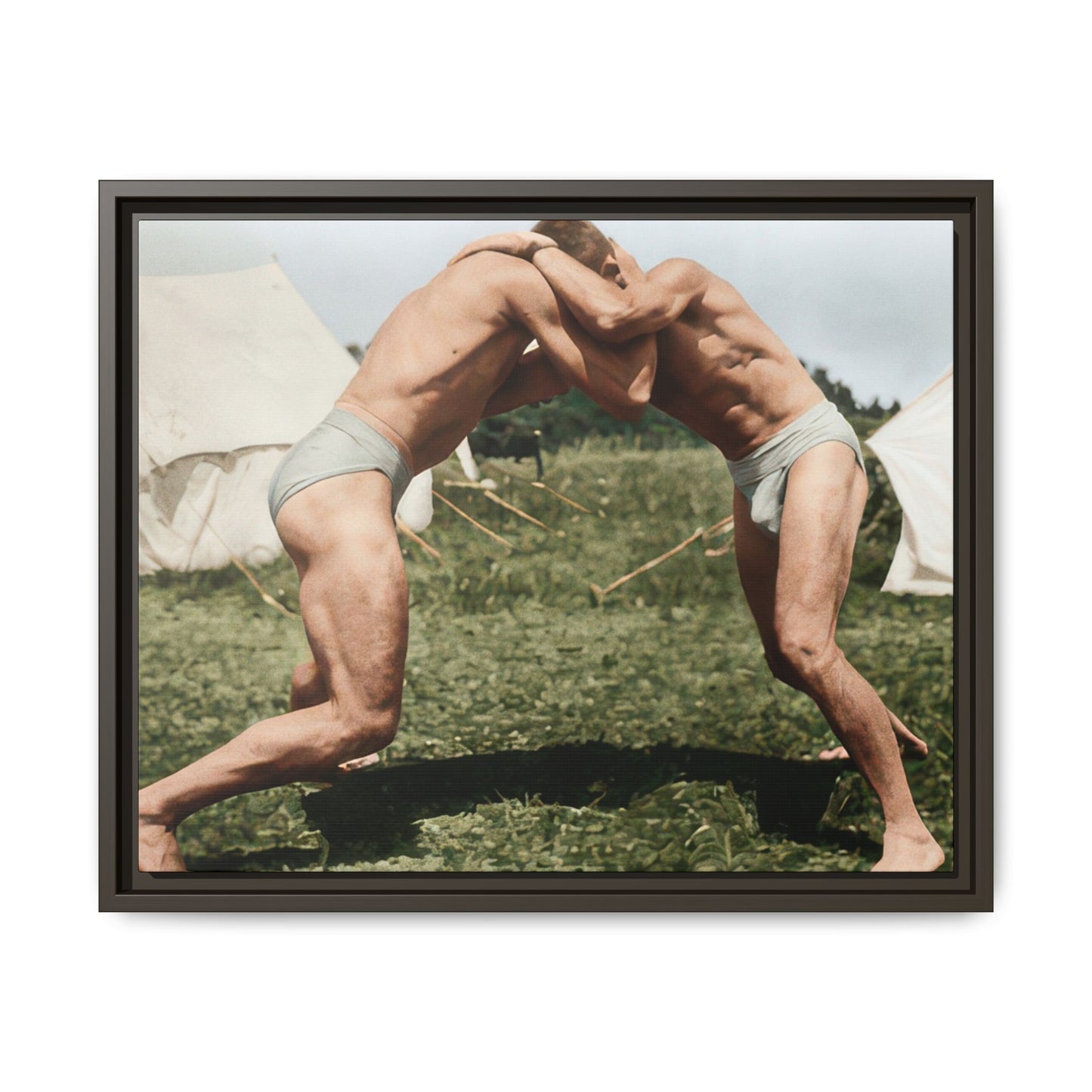 athlétisme 019 | Framed Vintage Photo - Matte Canvas