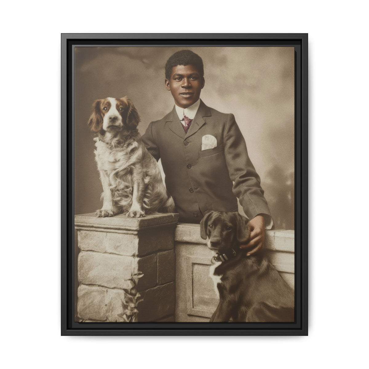 celibataire 009 | Framed Vintage Photo - Matte Canvas