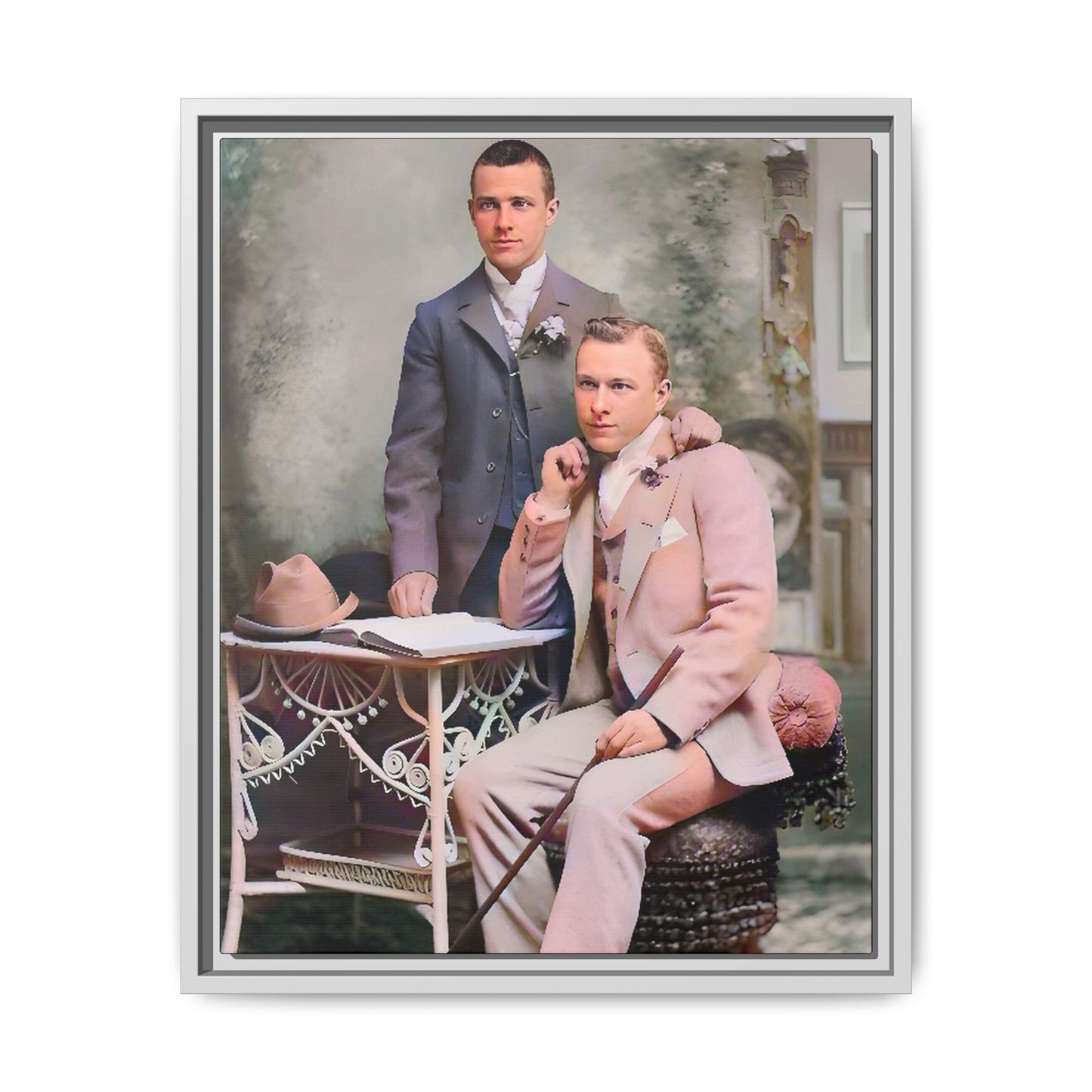 paire 054 | Framed Vintage Photo - Matte Canvas