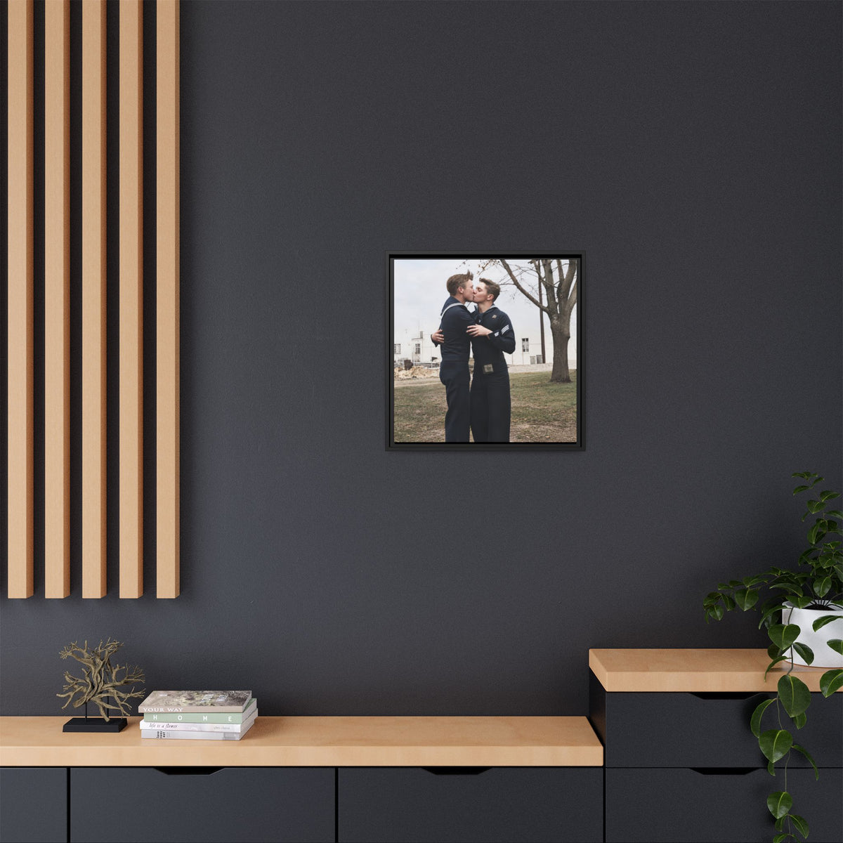 paire 034 | Framed Vintage Photo - Matte Canvas