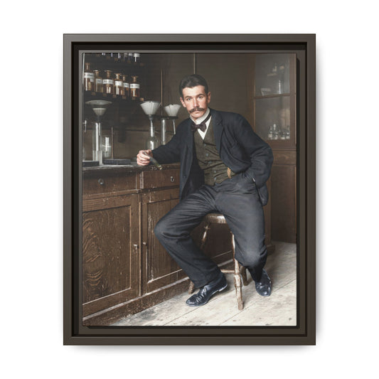 celibataire 024 | Framed Vintage Photo - Matte Canvas