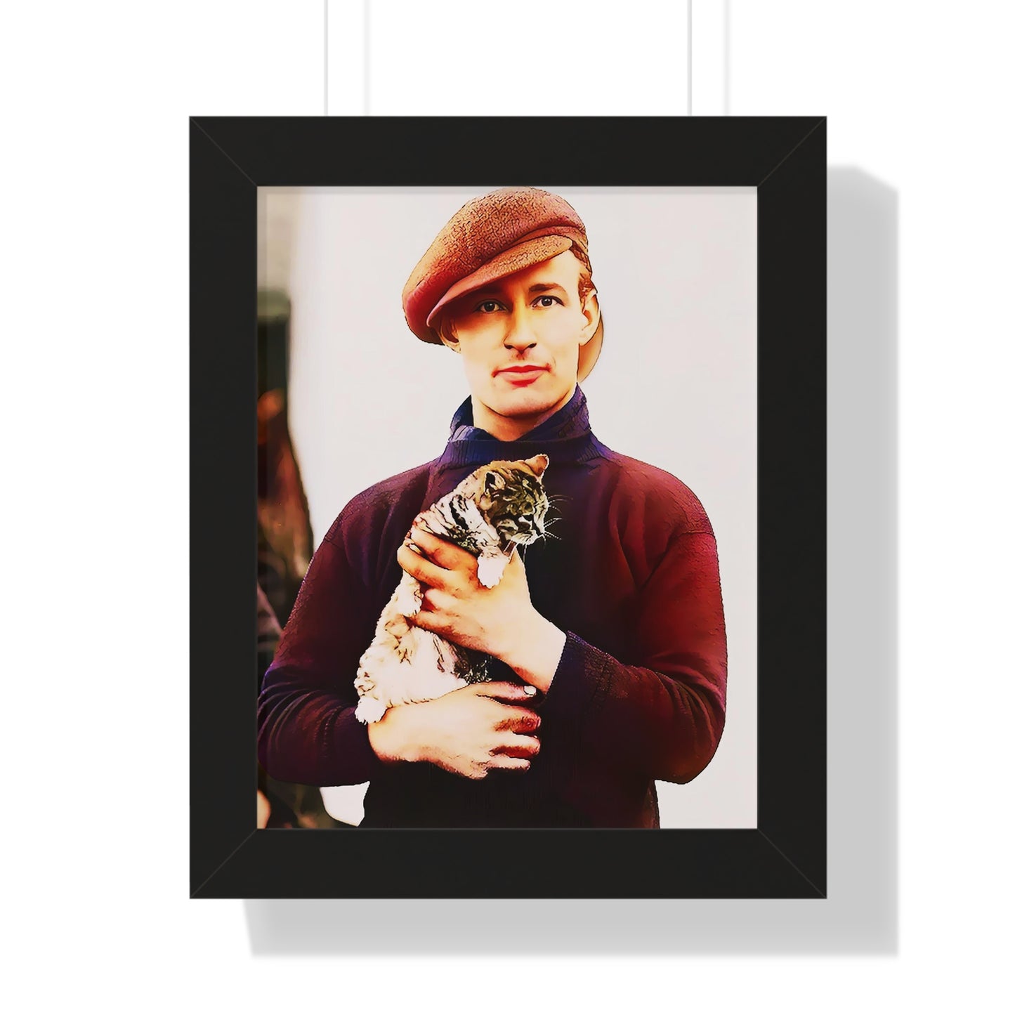 celibataire 028 | Framed Poster Vintage Spanish Man Cat Male Boat Photo Ship Gay Queer LGBTQ Gift