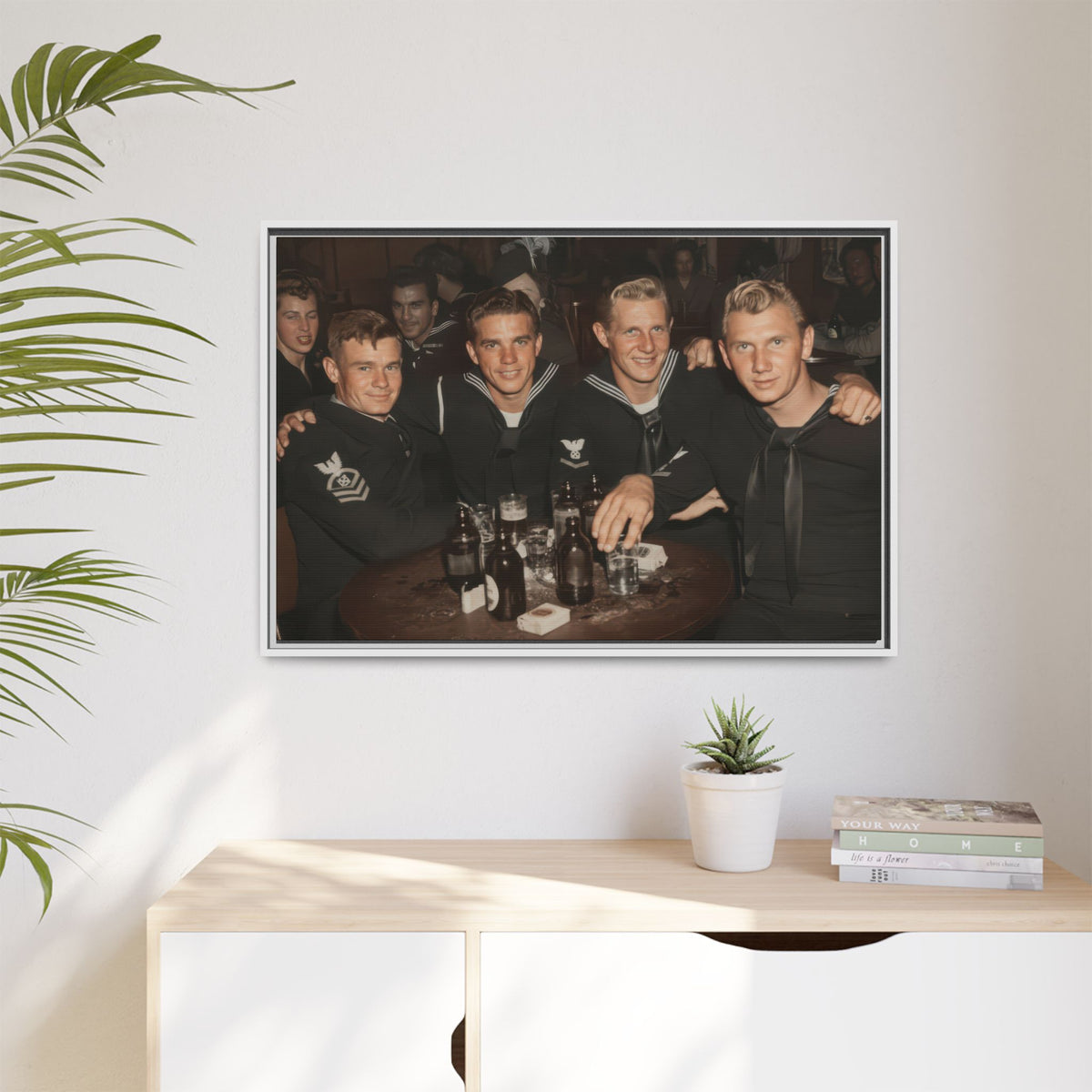 hommes 007 | Framed Vintage Photo - Matte Canvas2