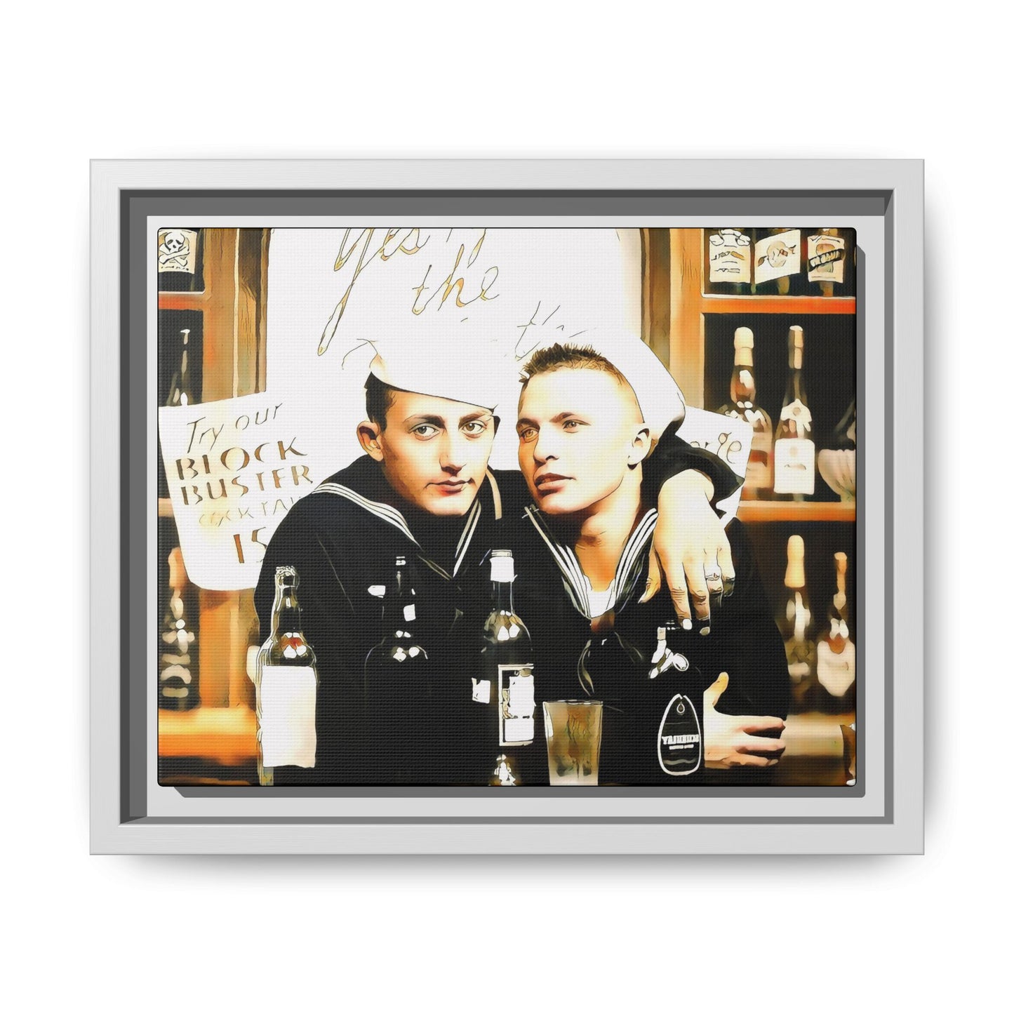 paire 048 | Framed Vintage Photo - Matte Canvas