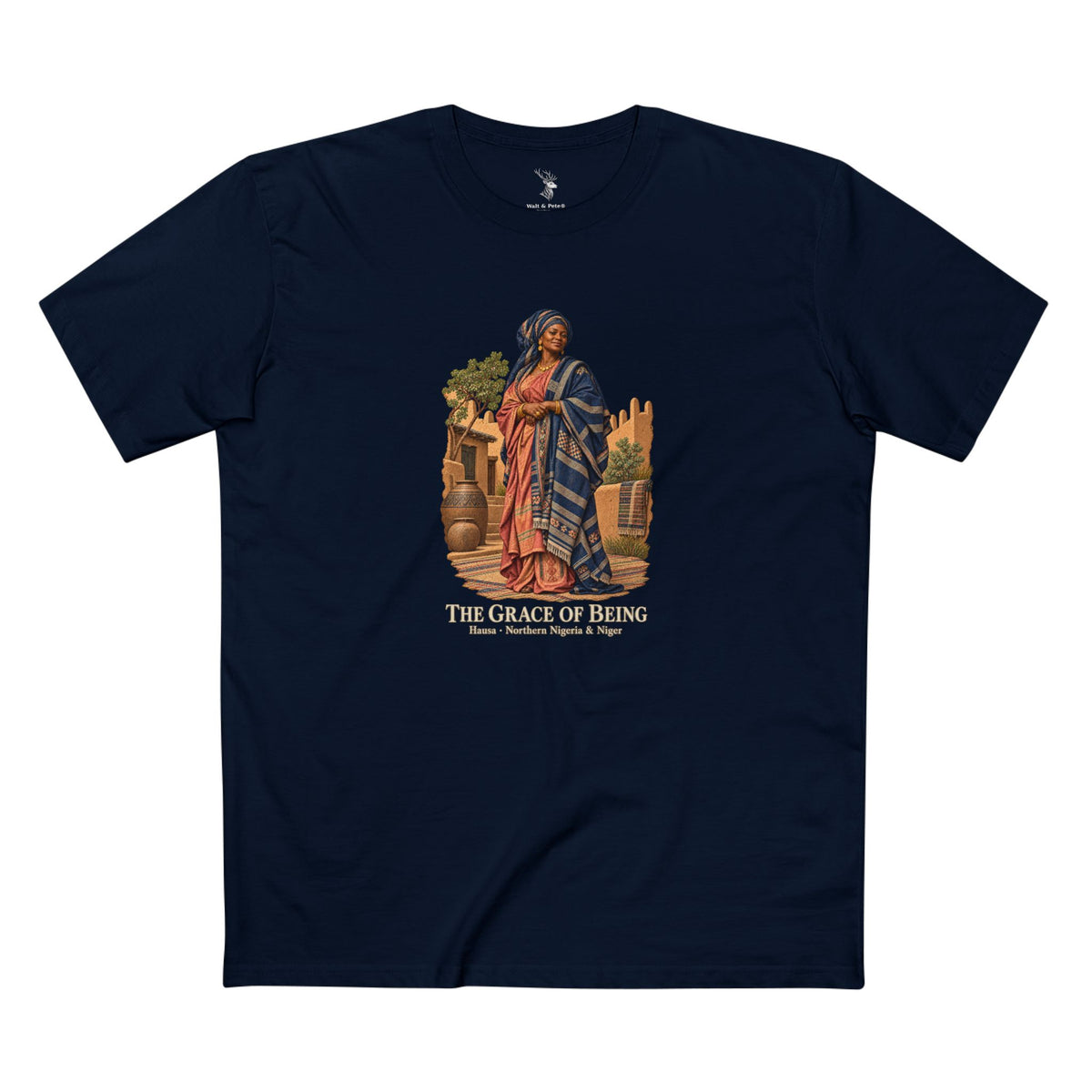 The Grace of Being | Hausa-Inspired Vintage Art T-Shirt
