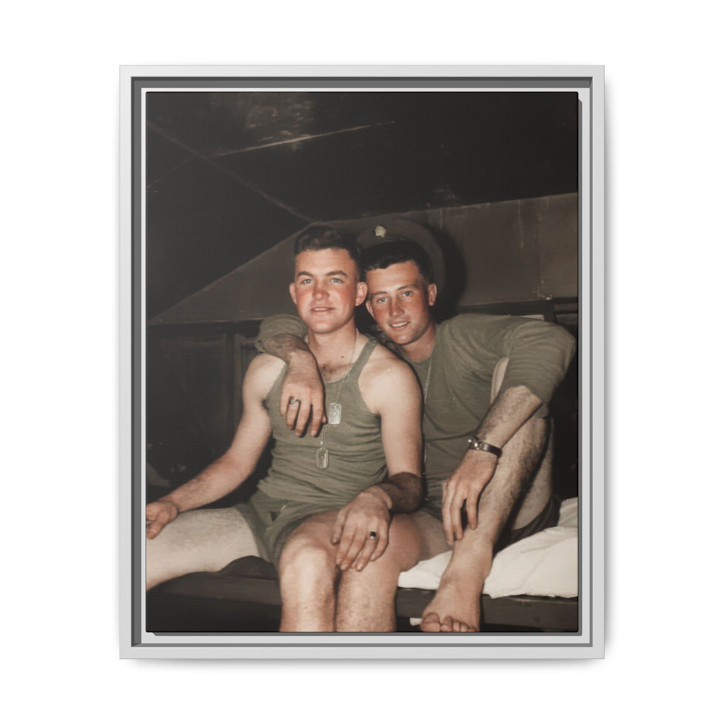 paire 040 | Framed Vintage Photo - Matte Canvas