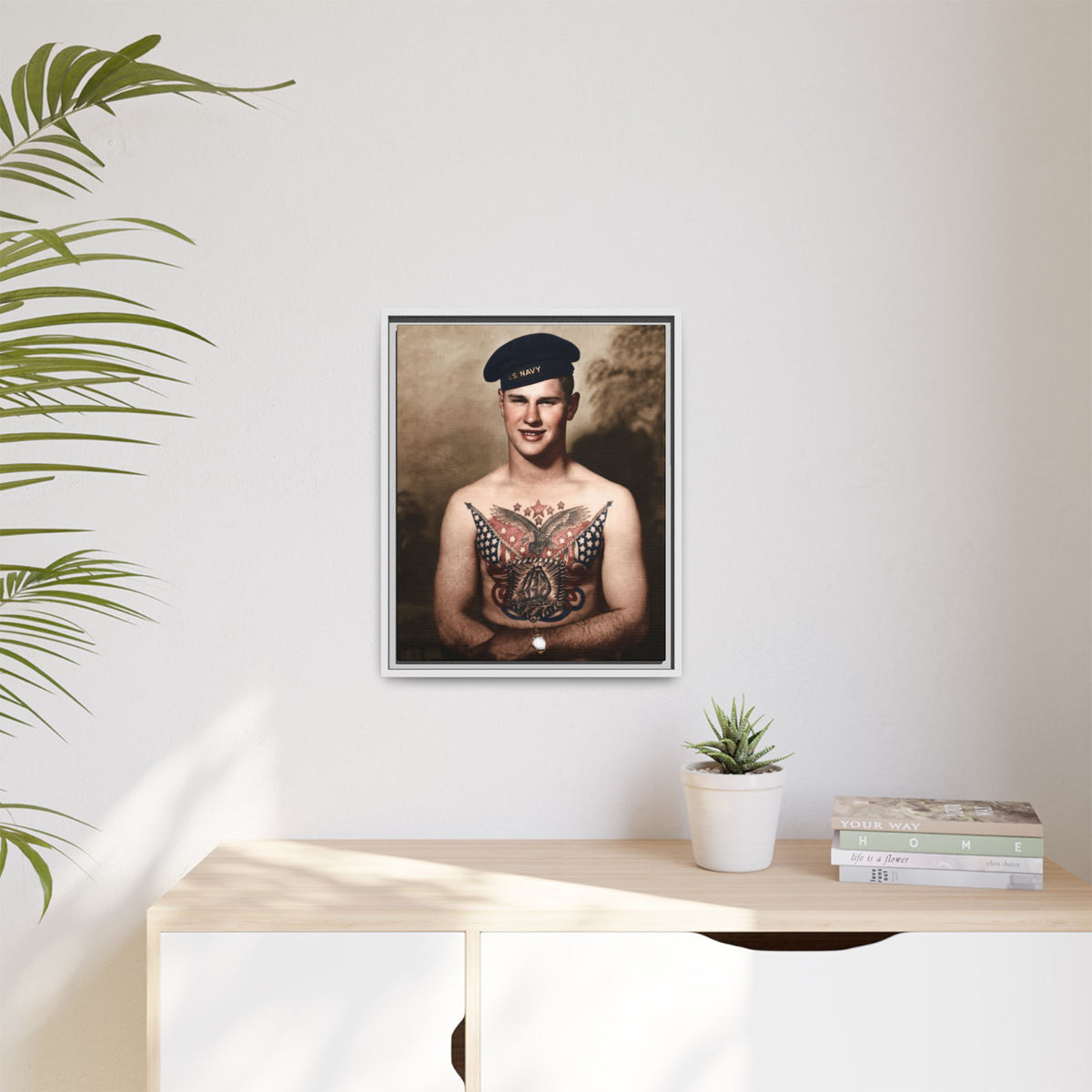 celibataire 037 | Framed Vintage Photo - Matte Canvas