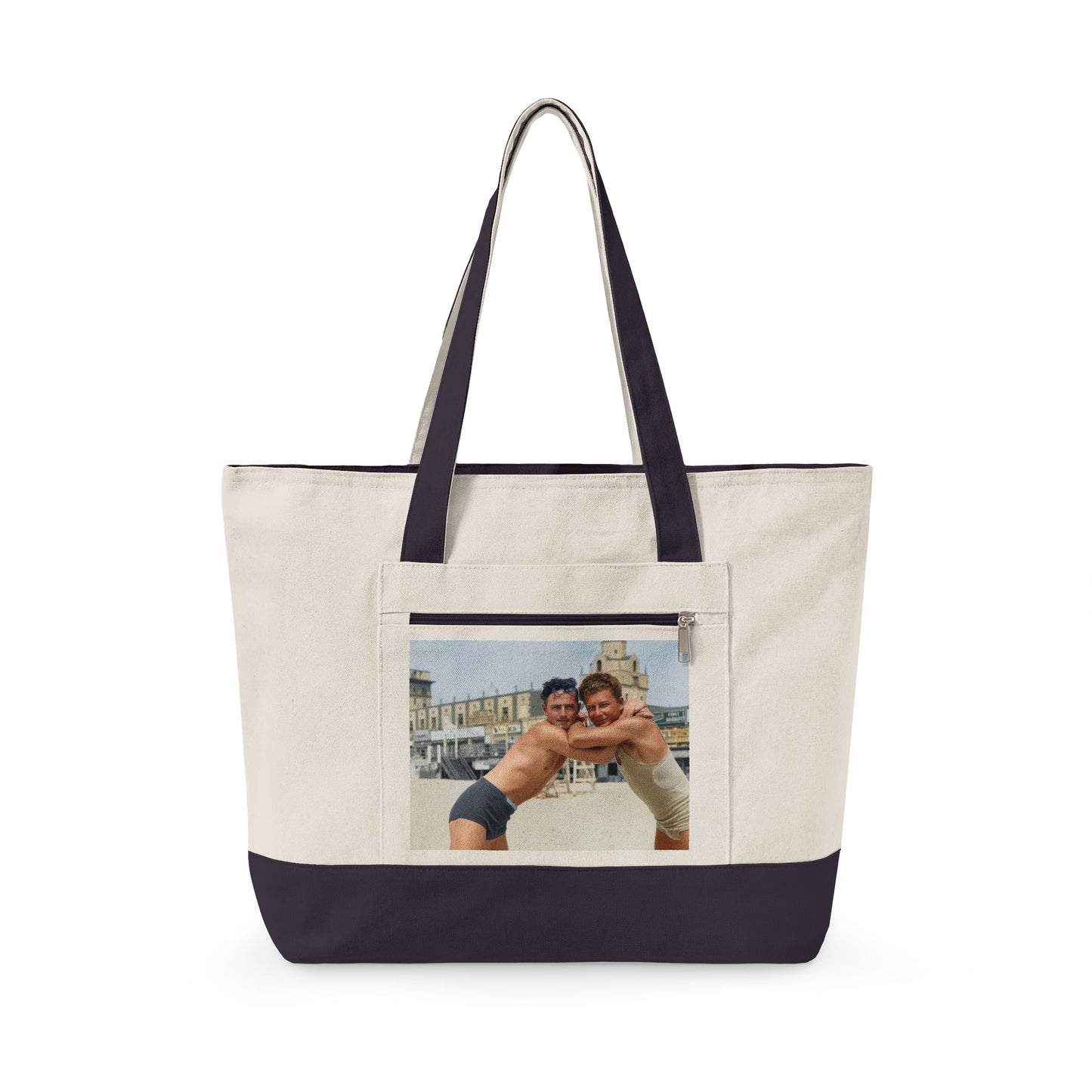 Beach Day Zippered Canvas Tote | nager 014