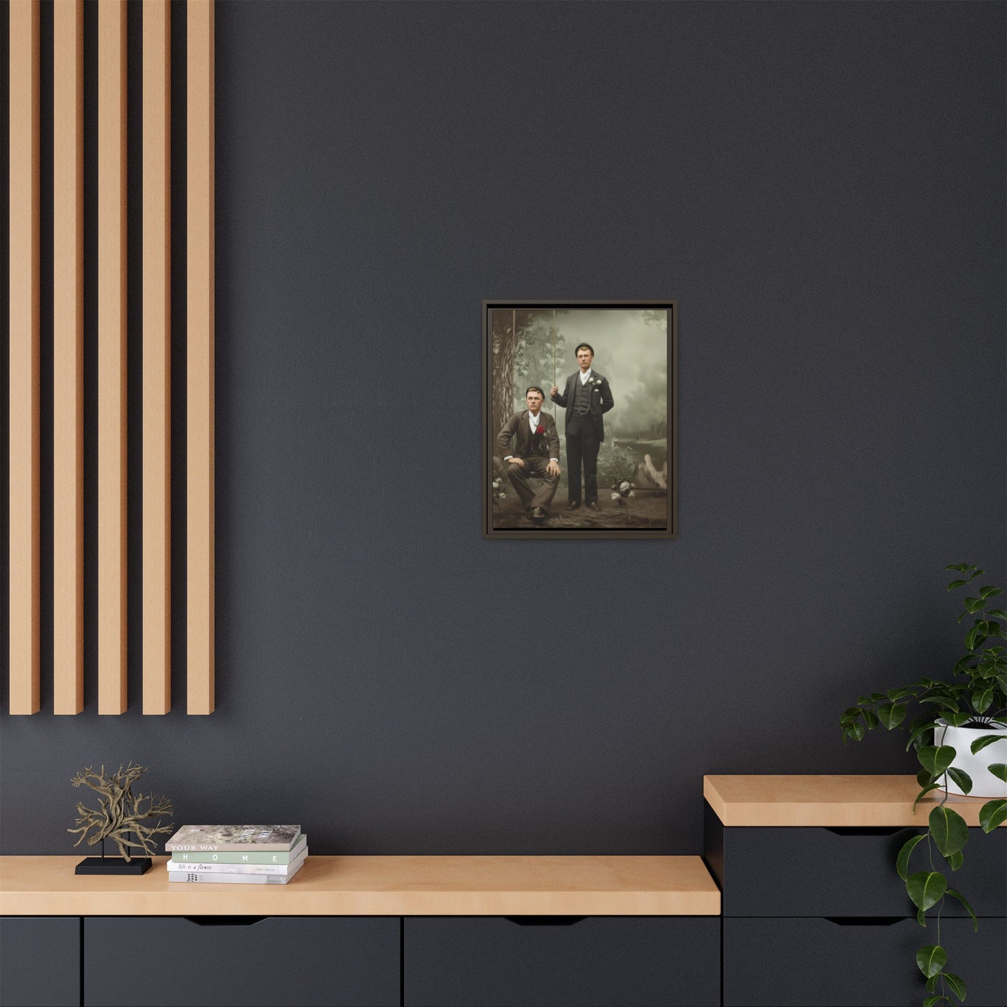 paire 008 | Framed Vintage Photo - Matte Canvas