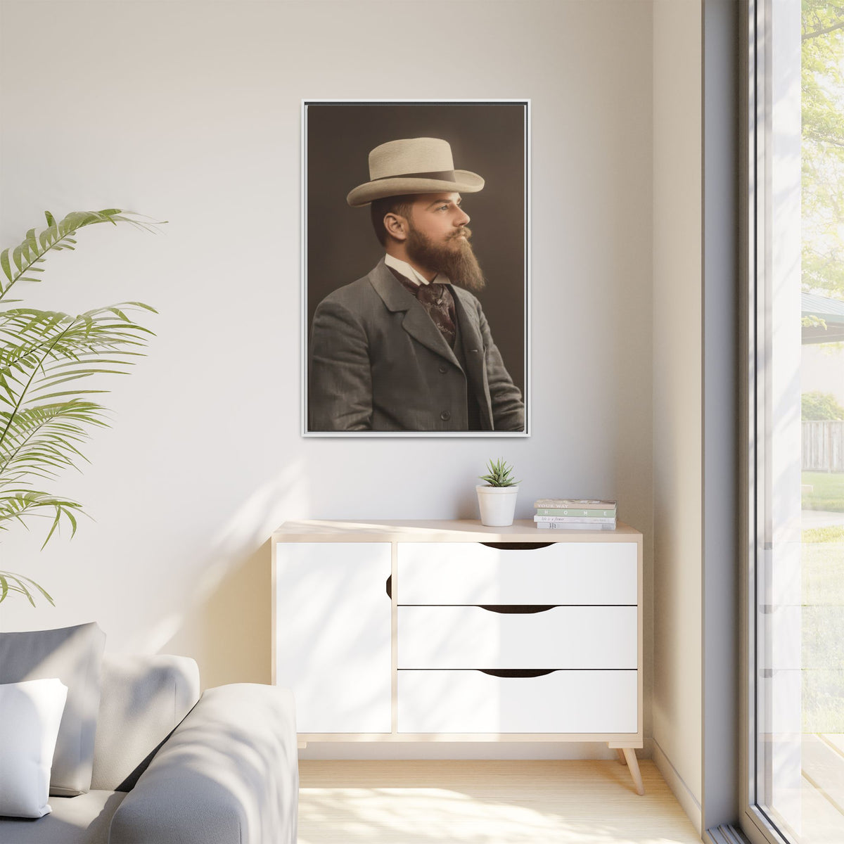 celibataire 014 | Framed Vintage Photo - Matte Canvas