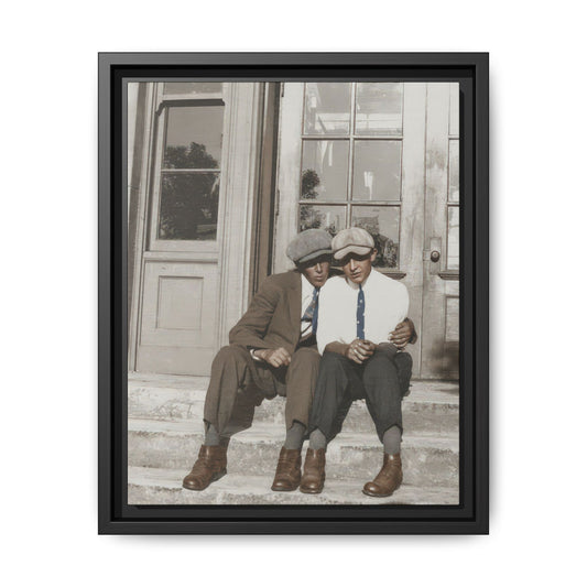 paire 057 | Framed Vintage Photo - Matte Canvas