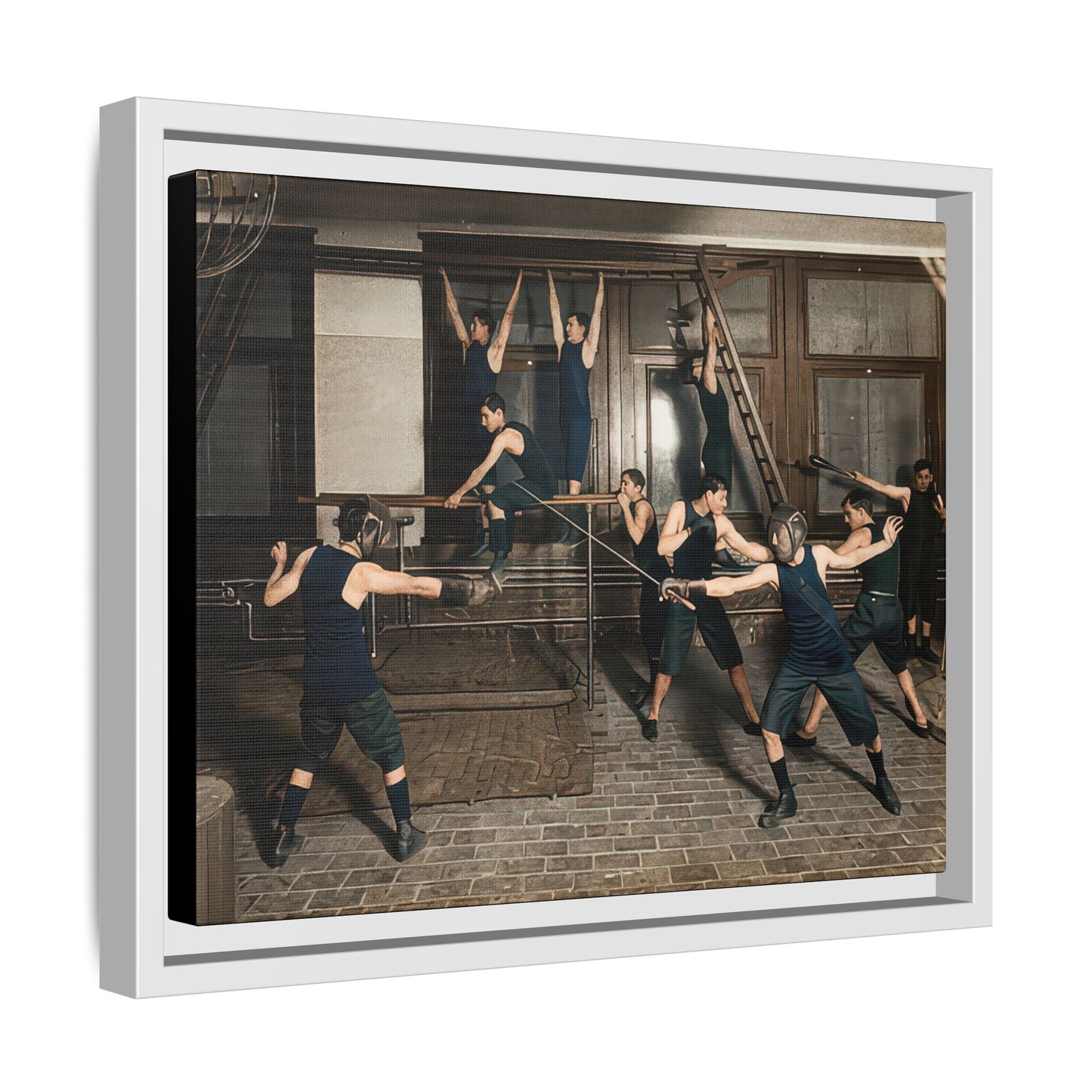athlétisme 038 | Framed Vintage Photo - Matte Canvas