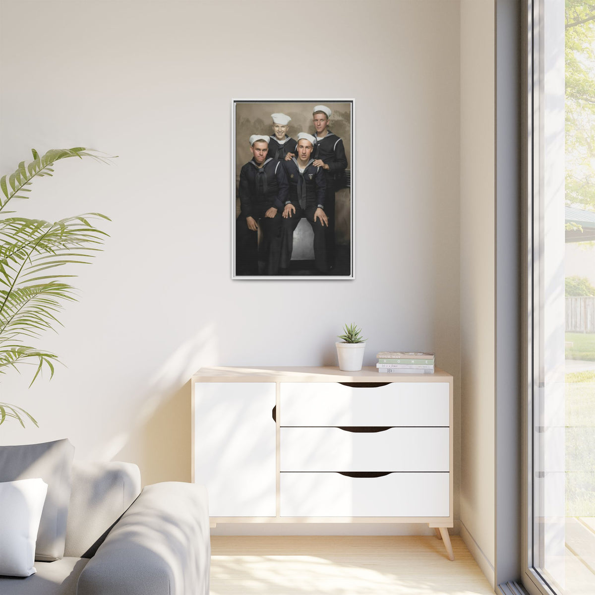 hommes 011 | Framed Vintage Photo - Matte Canvas