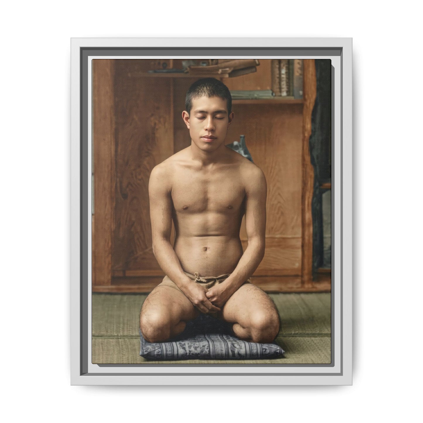 celibataire 025 | Framed Vintage Photo - Matte Canvas