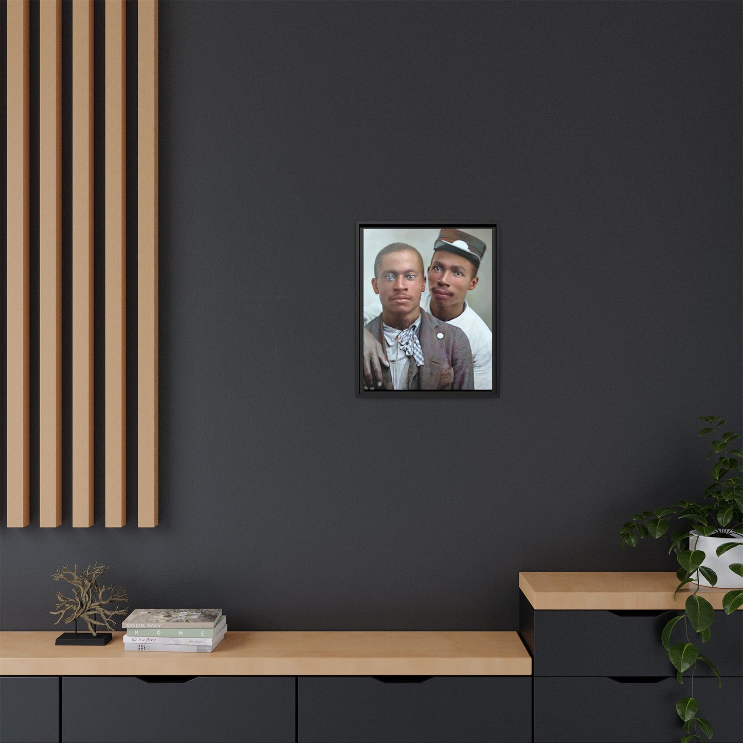 paire 013 | Framed Vintage Photo - Matte Canvas