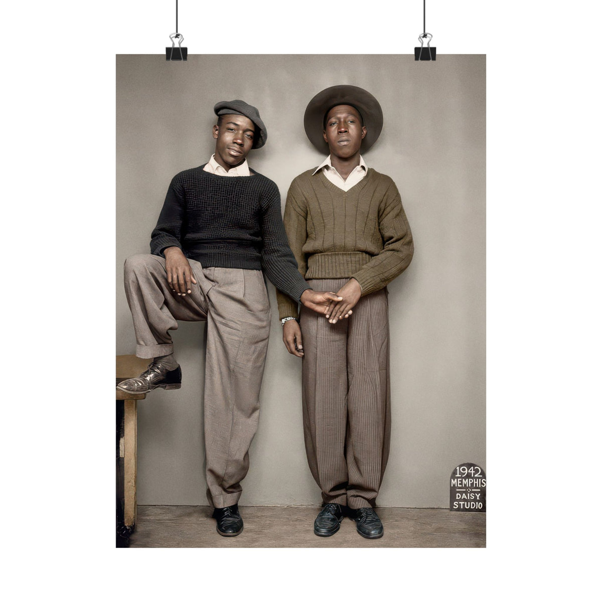 Paire 161 | Two African American Men, Memphis 1942 | Vintage Photography Poster