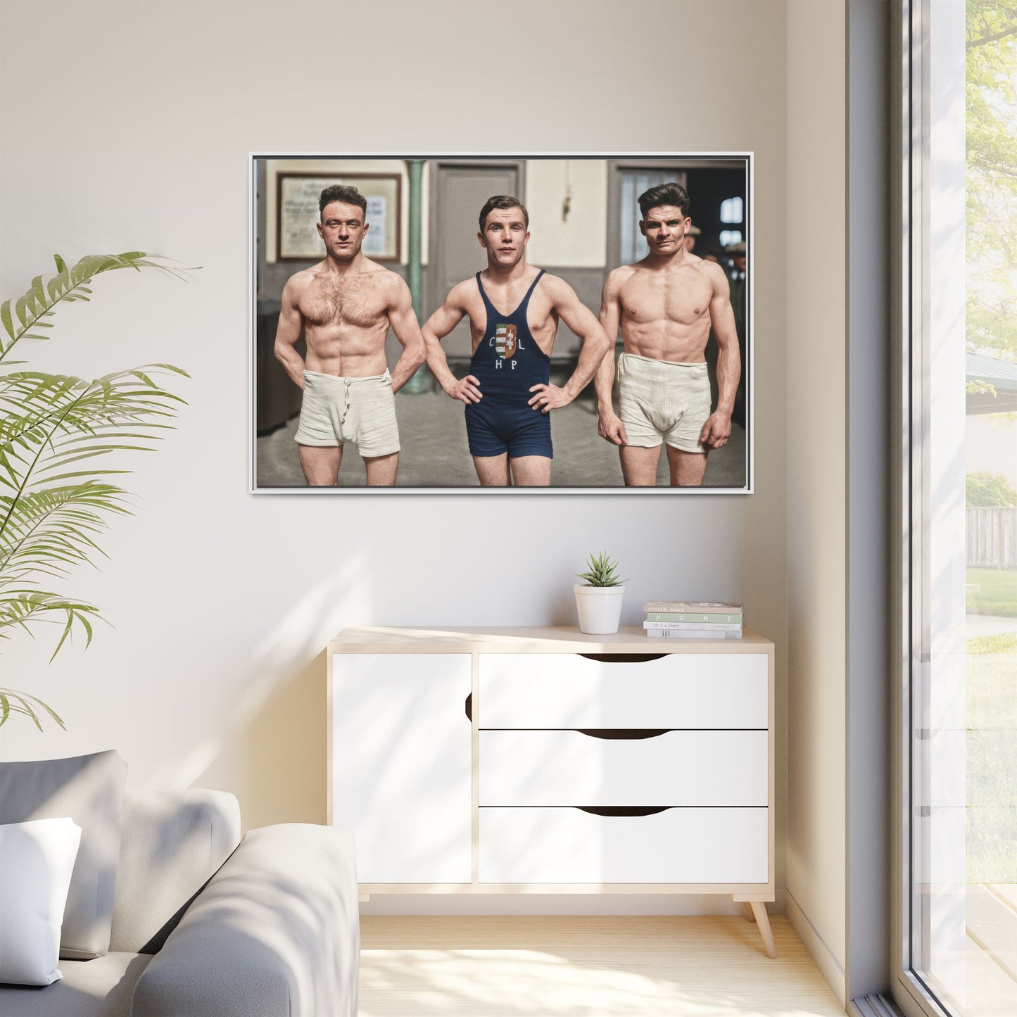 athlétisme 043 | Framed Vintage Photo - Matte Canvas